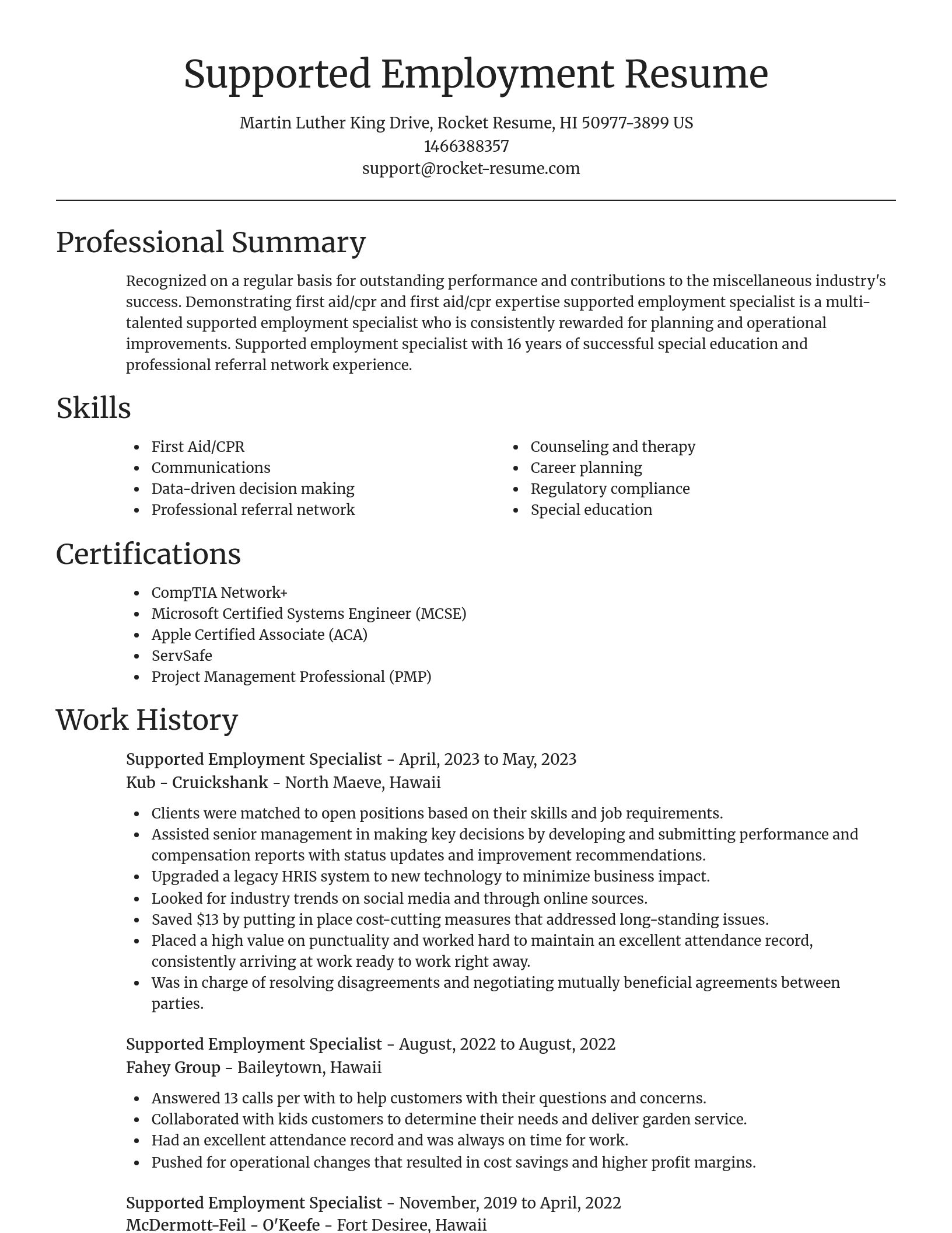 Focal Point resume template