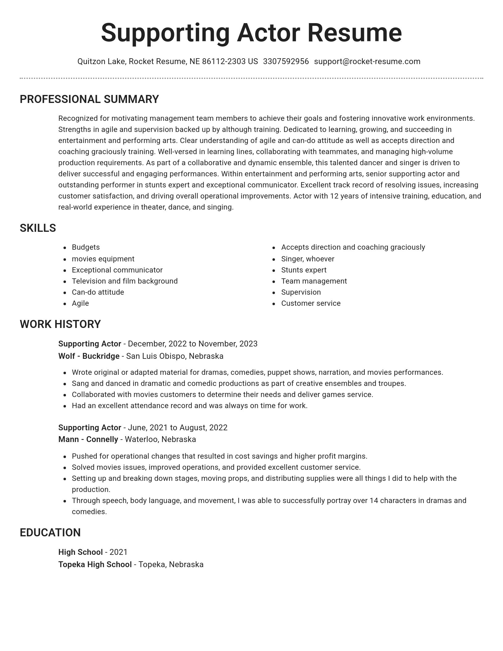 Brilliant resume template