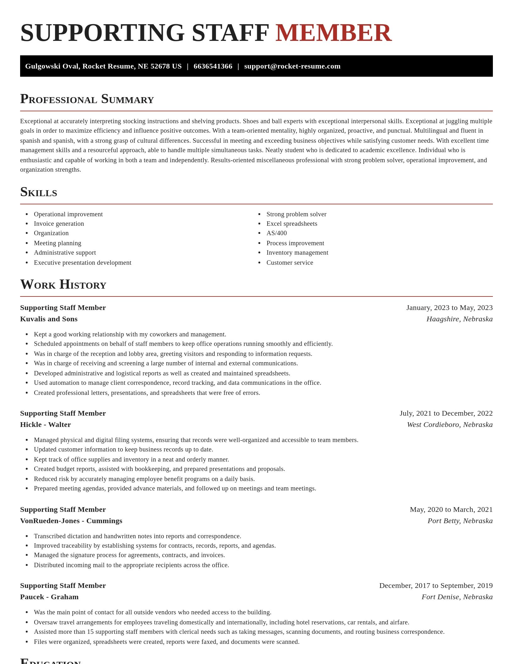 Exquisite resume template