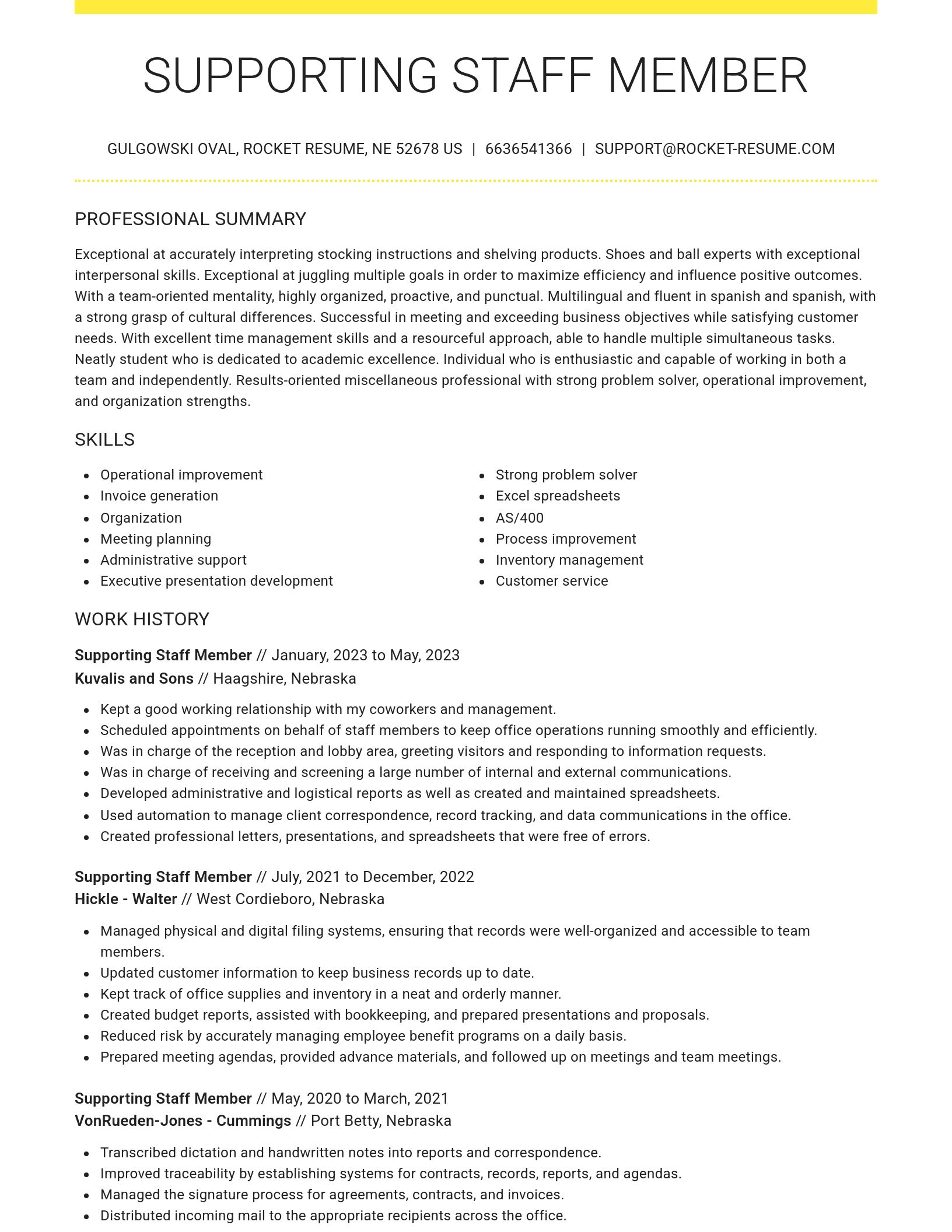 Grand resume template