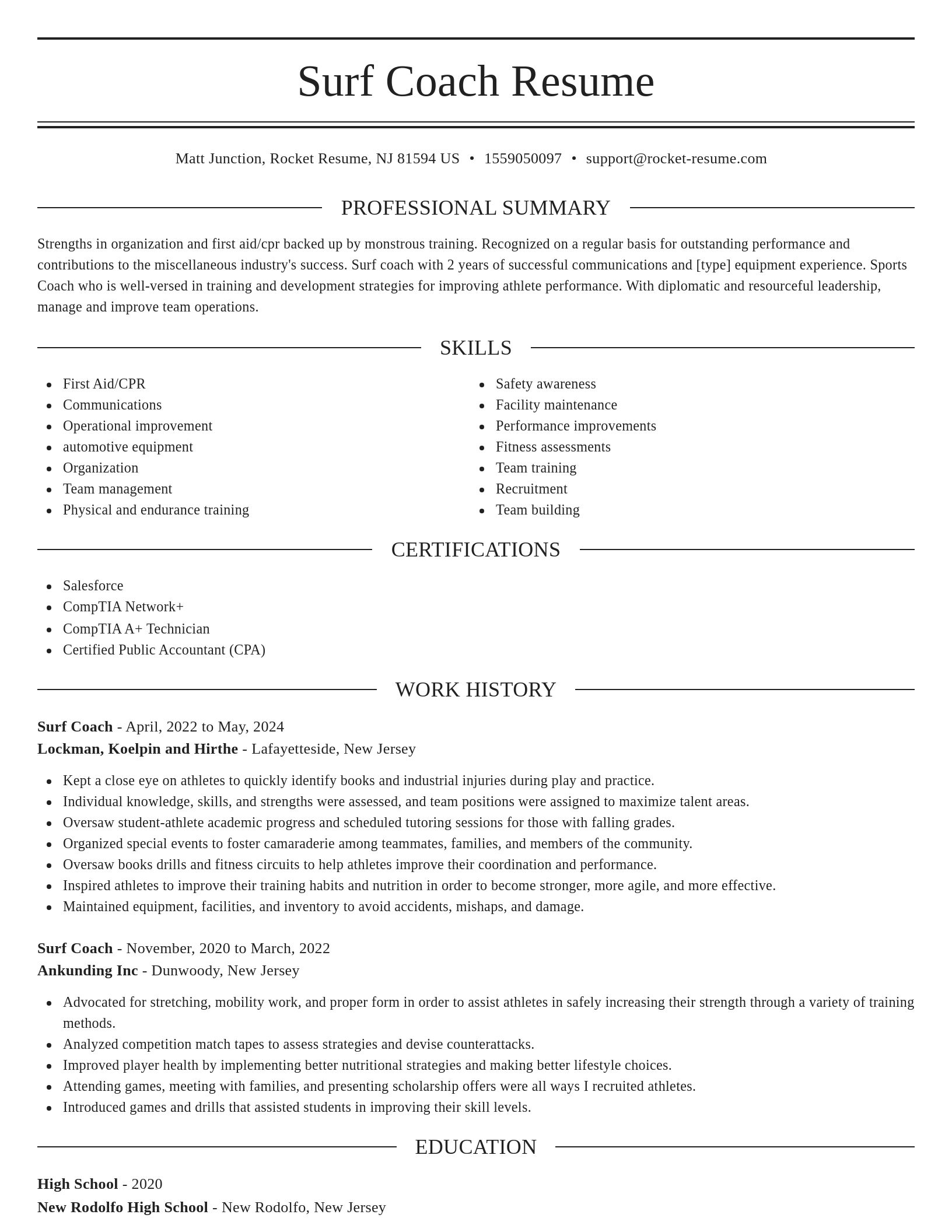 Elegant resume template