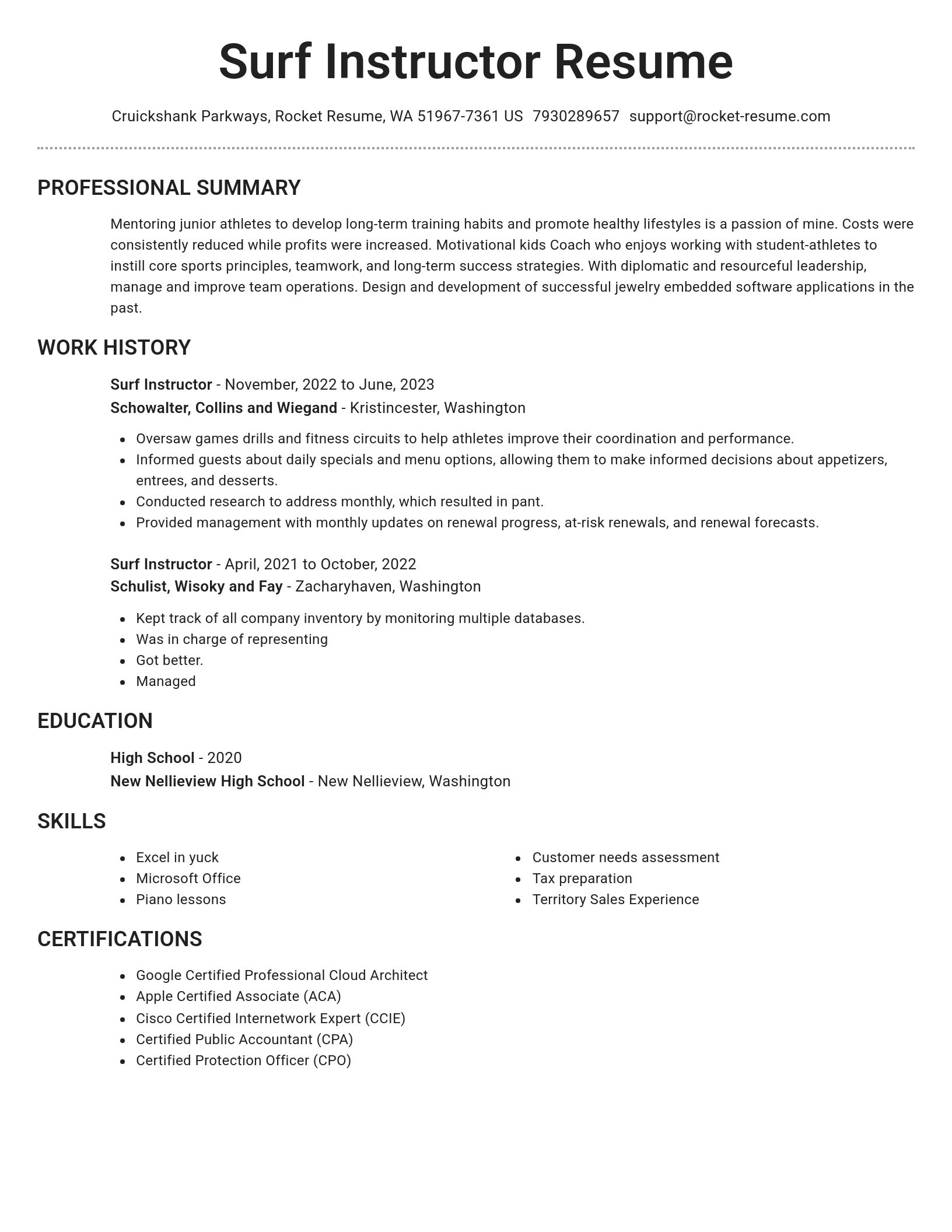 Brilliant resume template