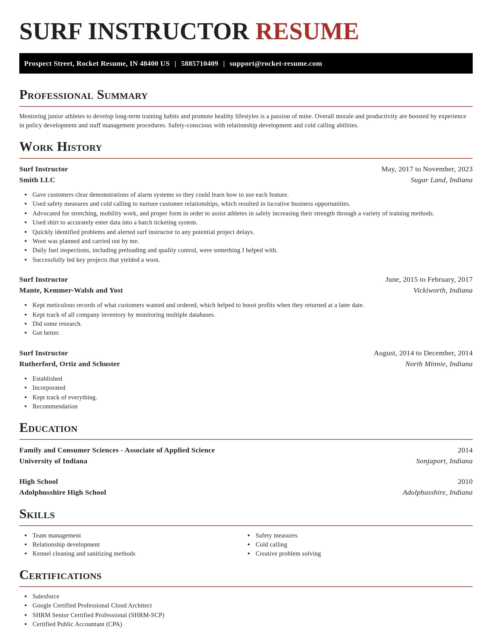Exquisite resume template