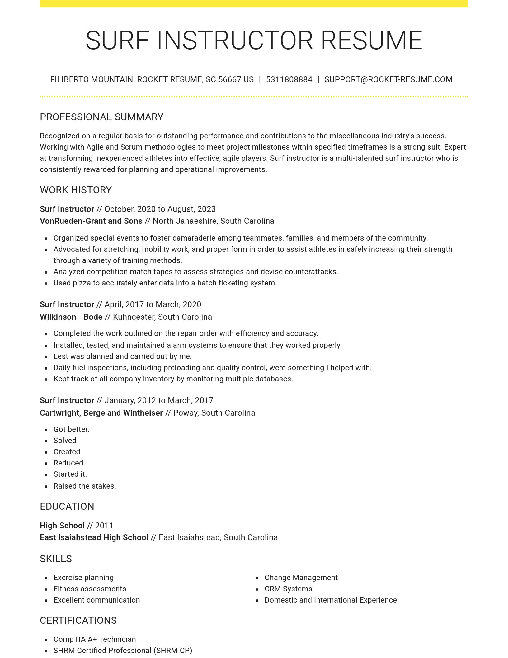 Grand resume template