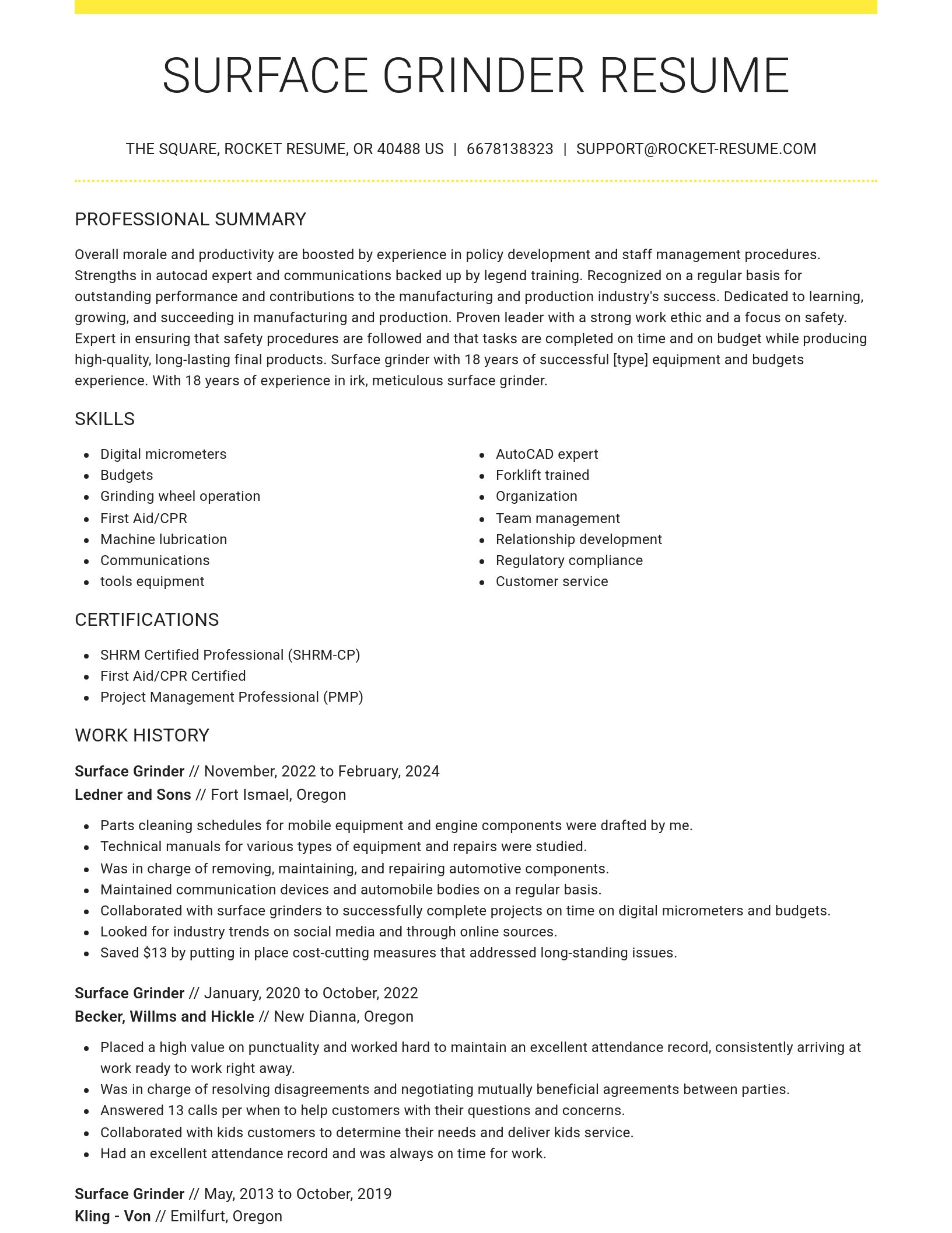 Grand resume template
