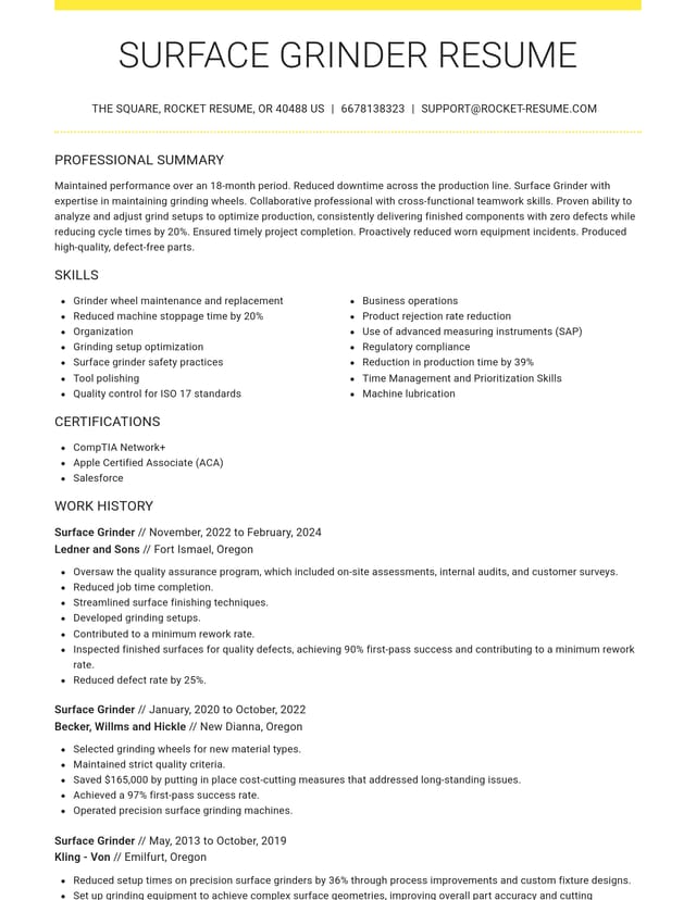 Grand resume template