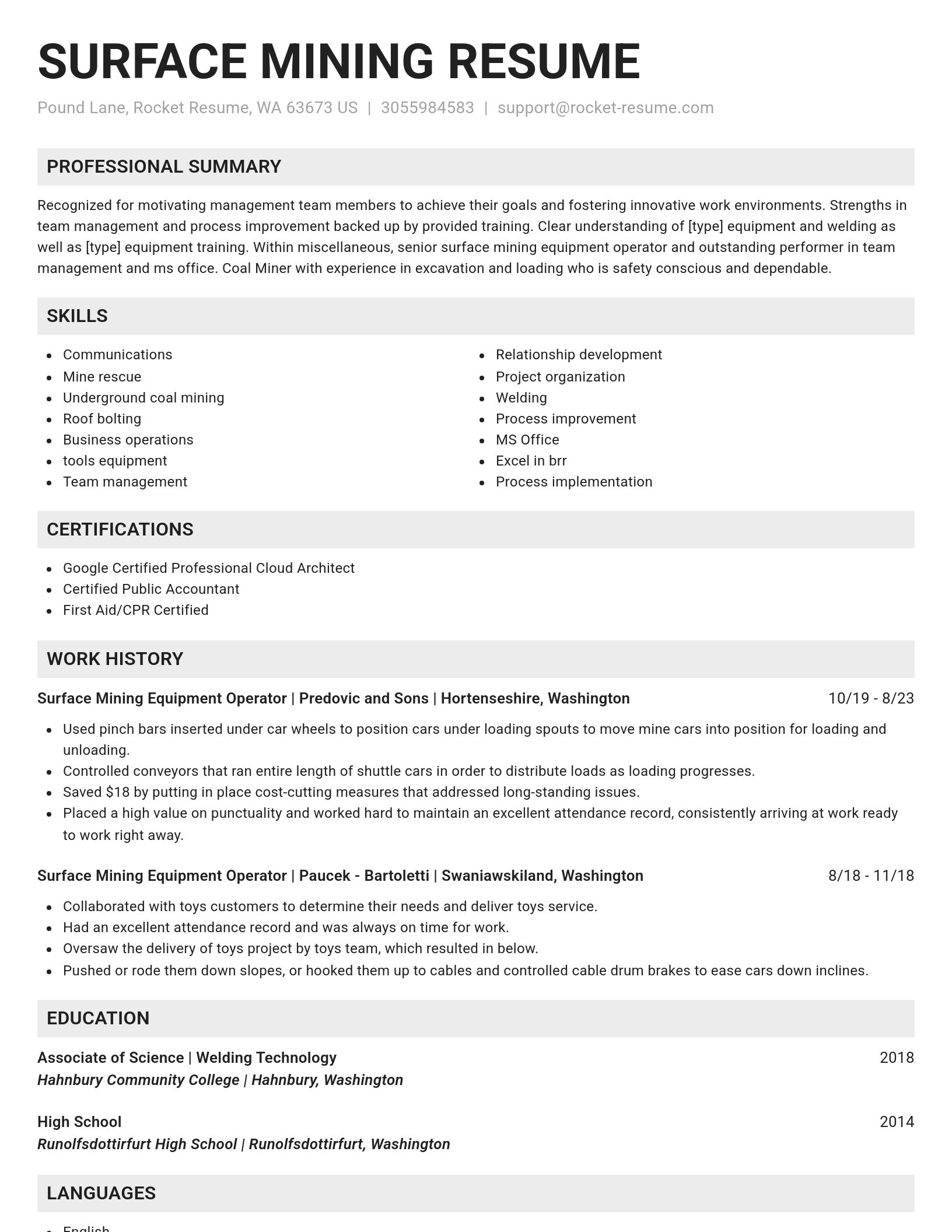 Genius resume template
