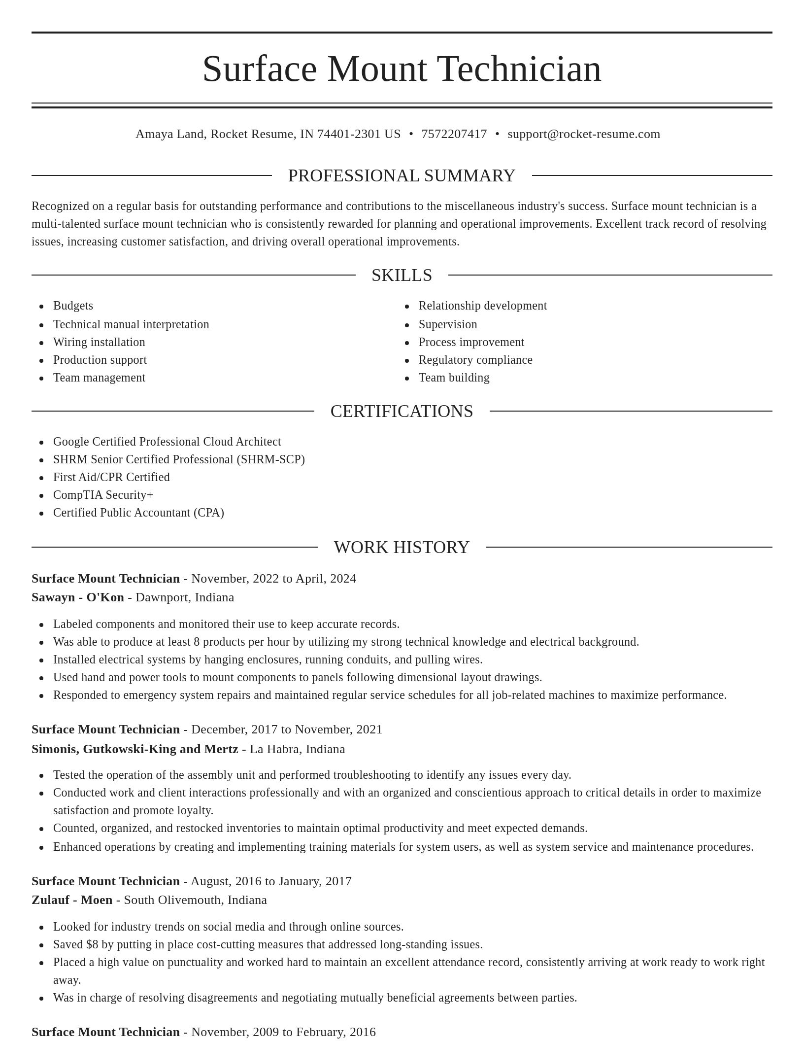 Elegant resume template