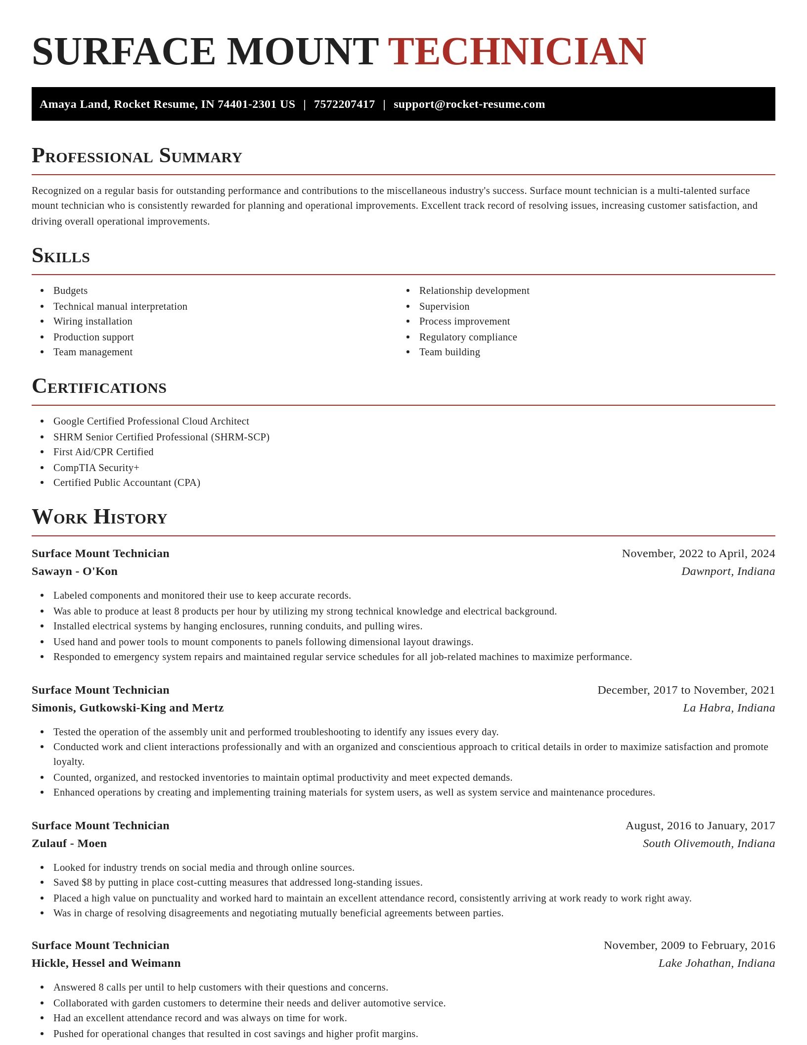Exquisite resume template