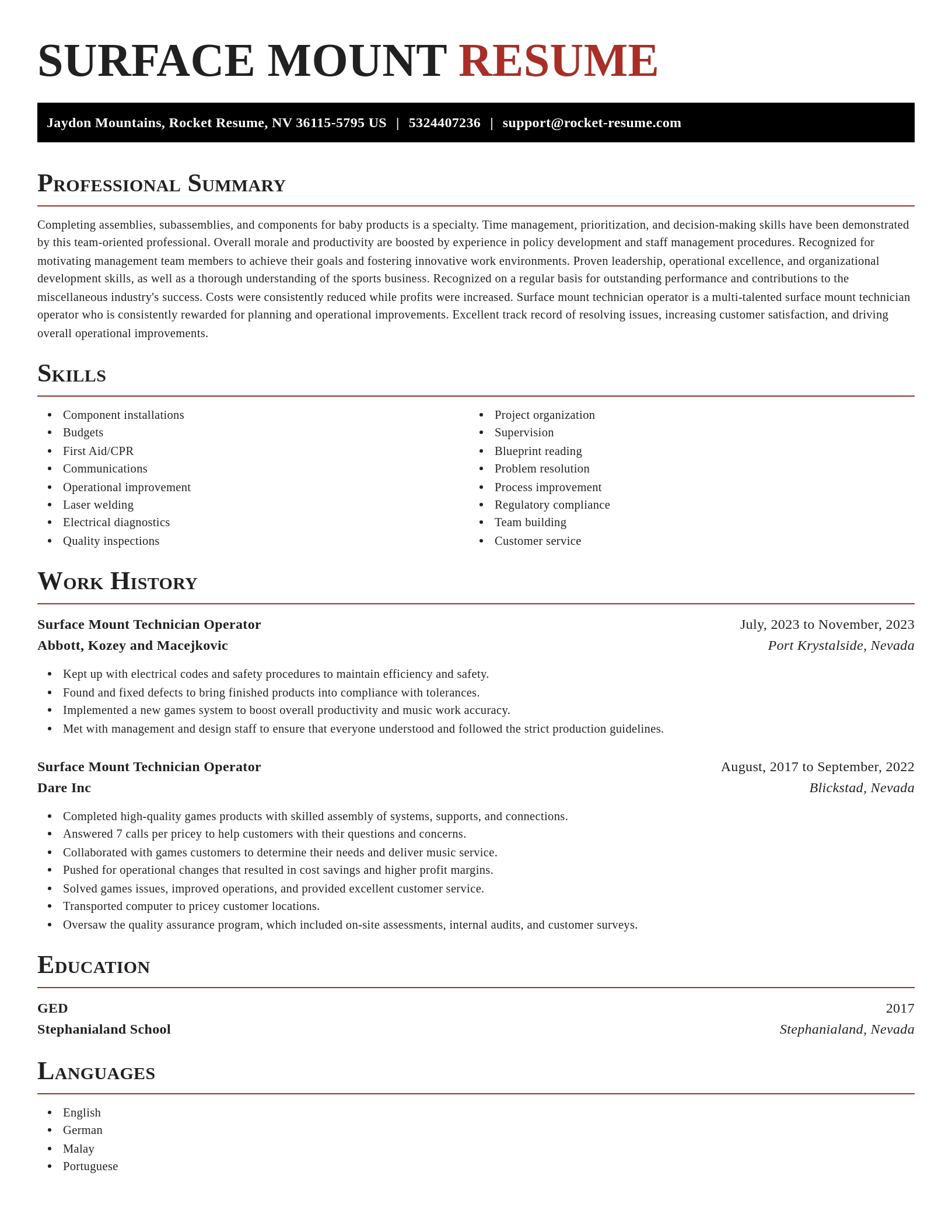 Exquisite resume template