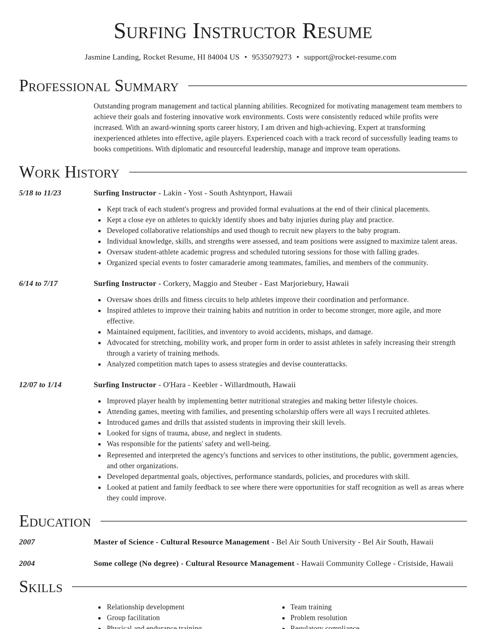 Director resume template
