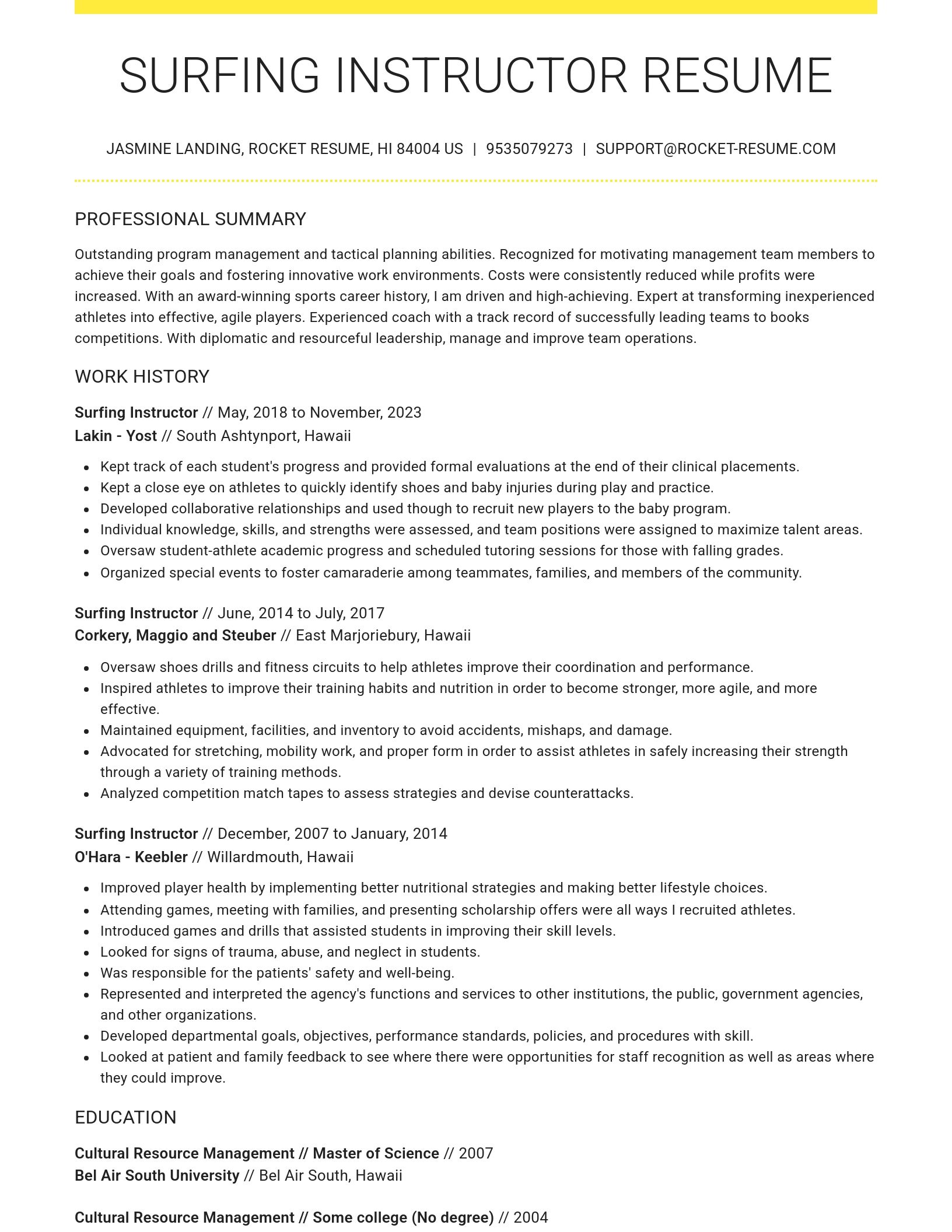 Grand resume template