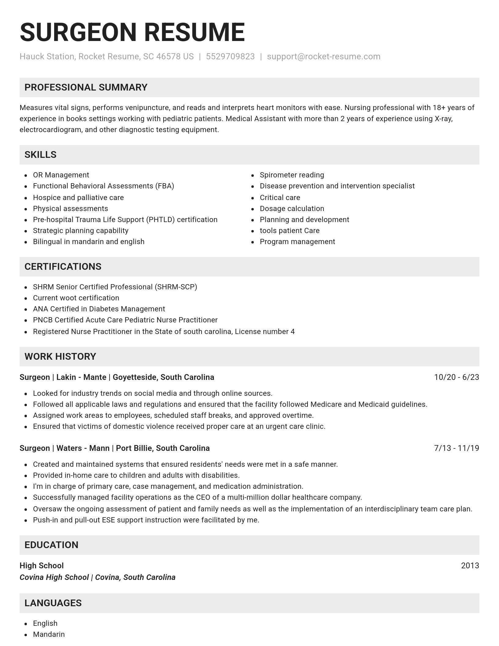 Genius resume template