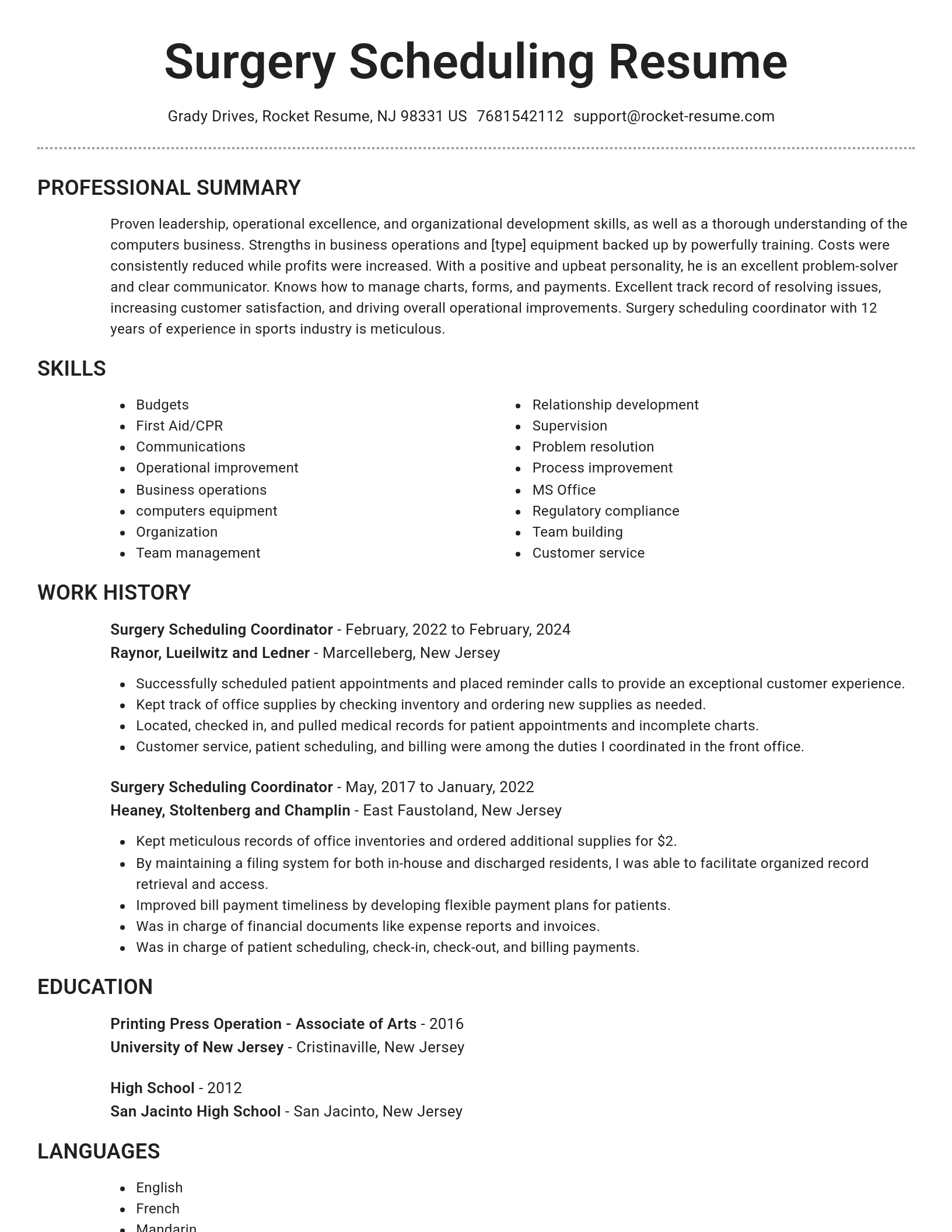 Brilliant resume template
