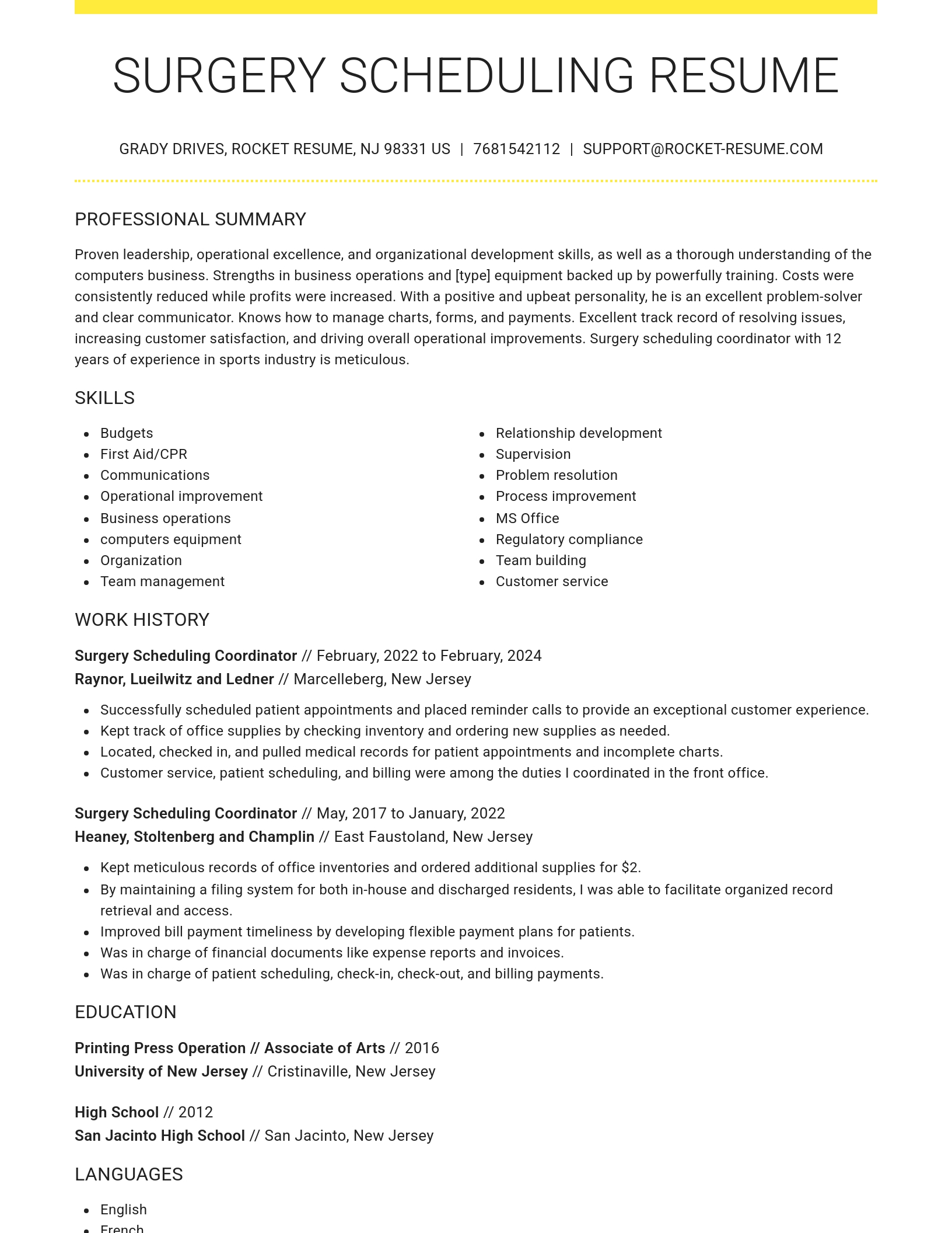 Grand resume template