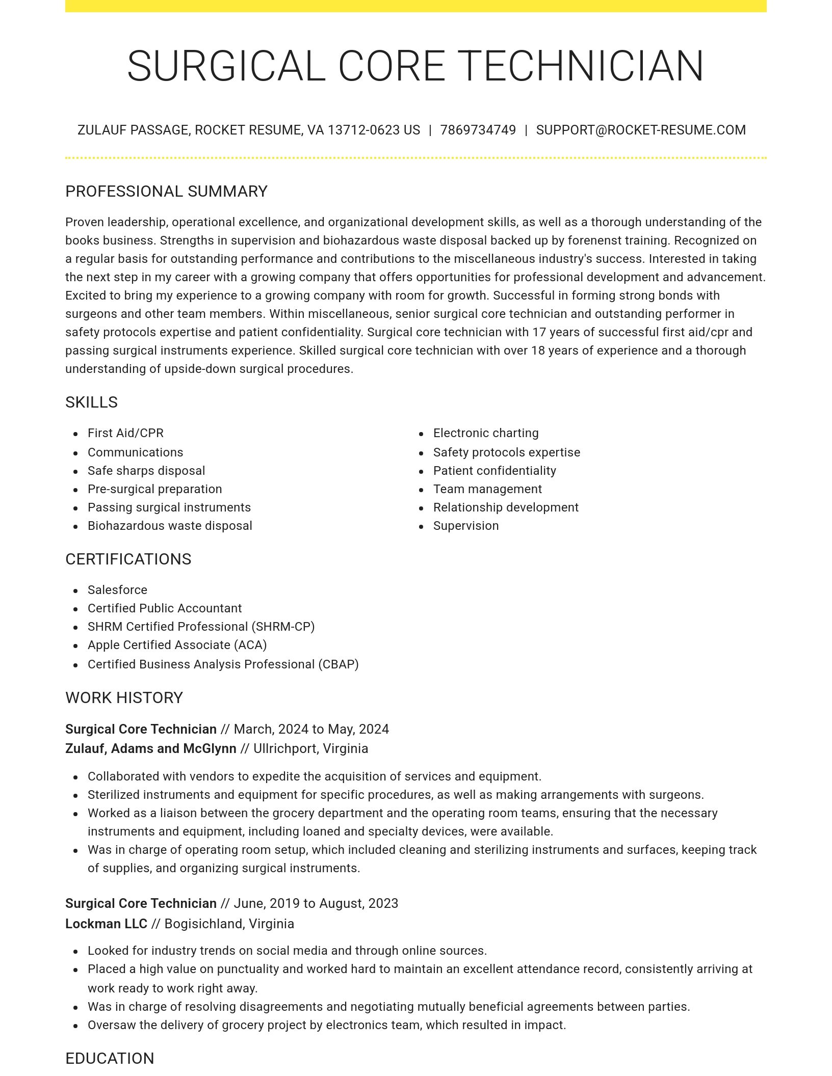 Grand resume template
