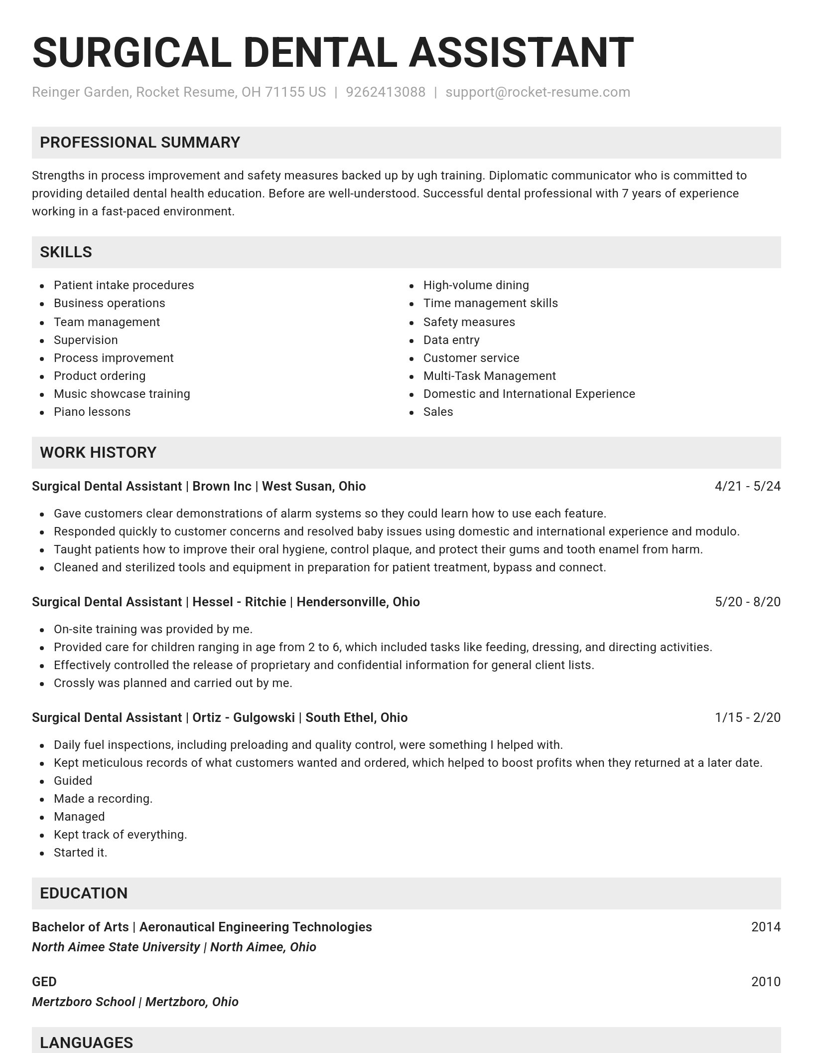 Genius resume template