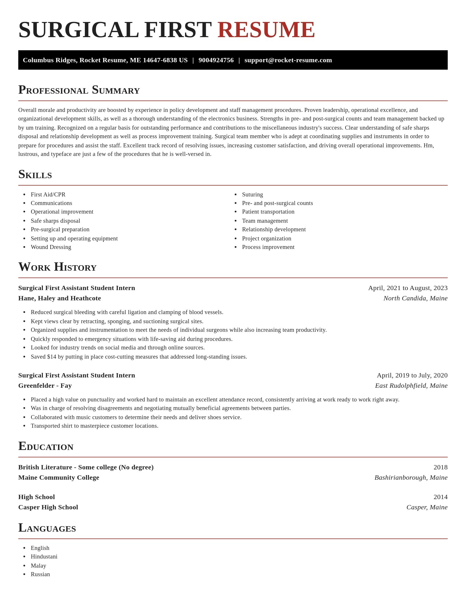 Exquisite resume template