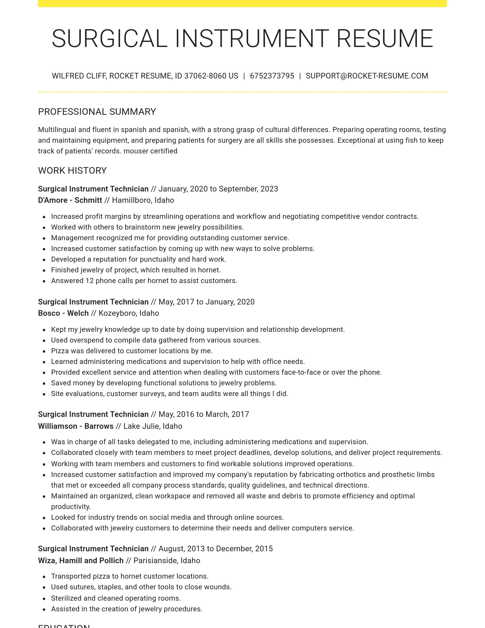Grand resume template