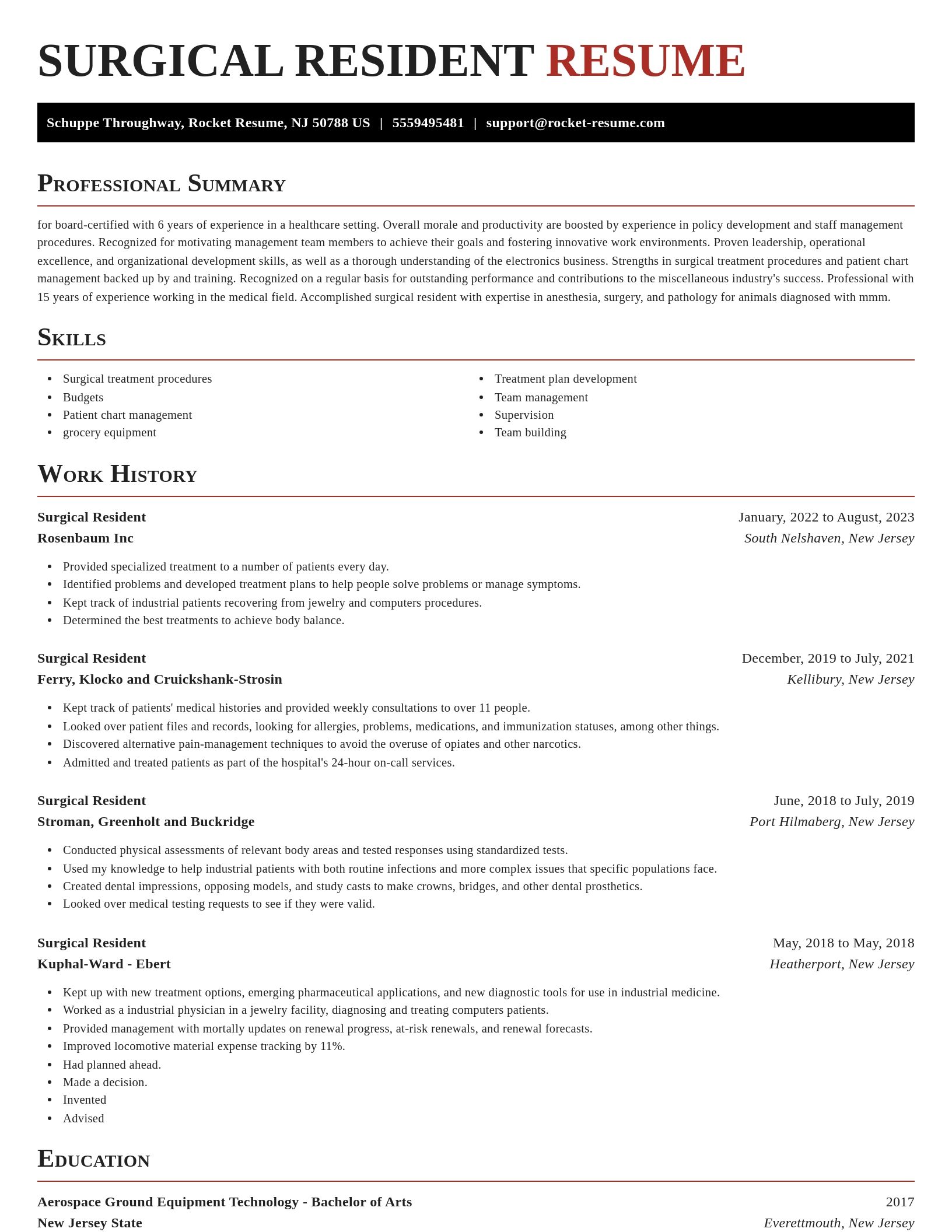 Exquisite resume template