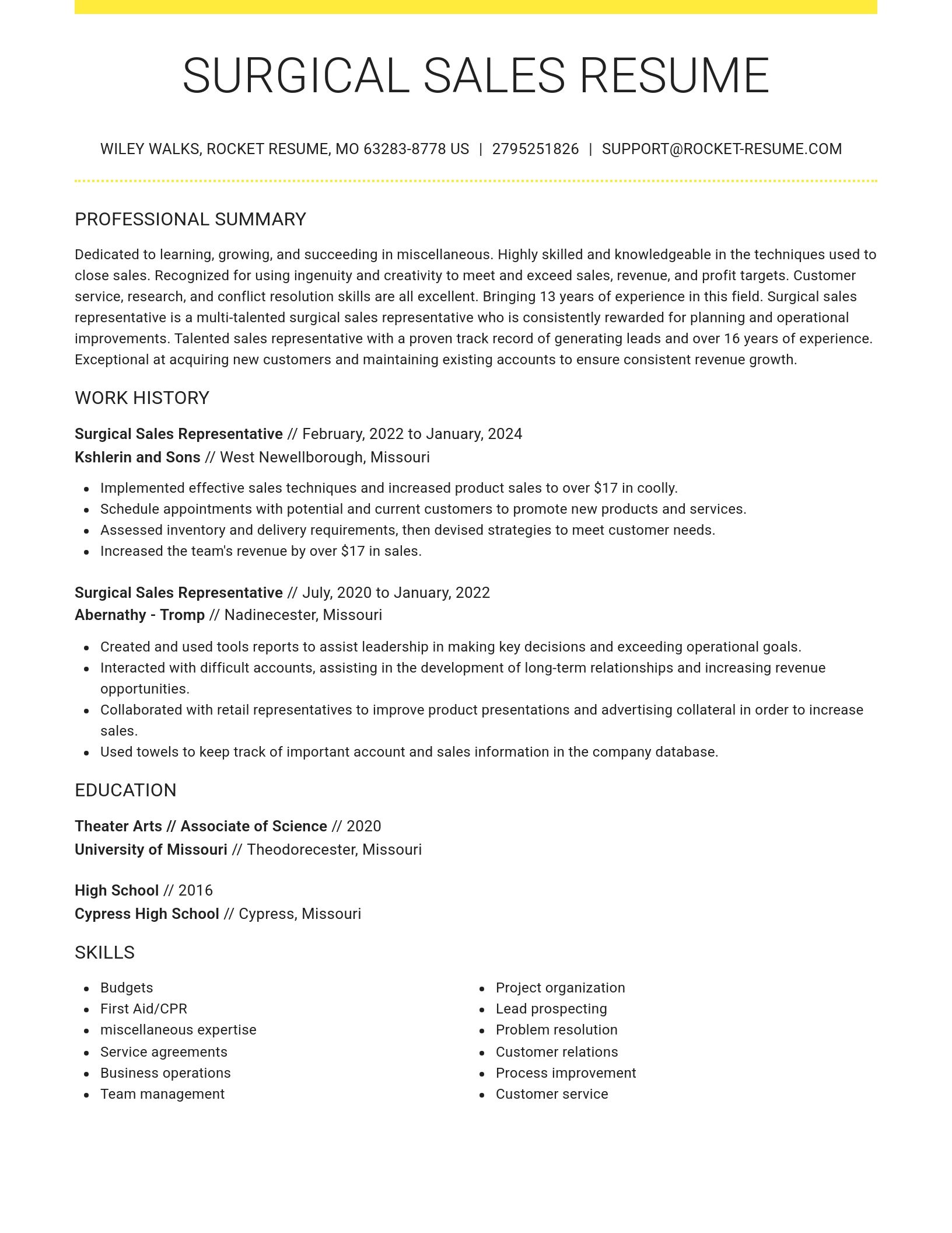 Grand resume template