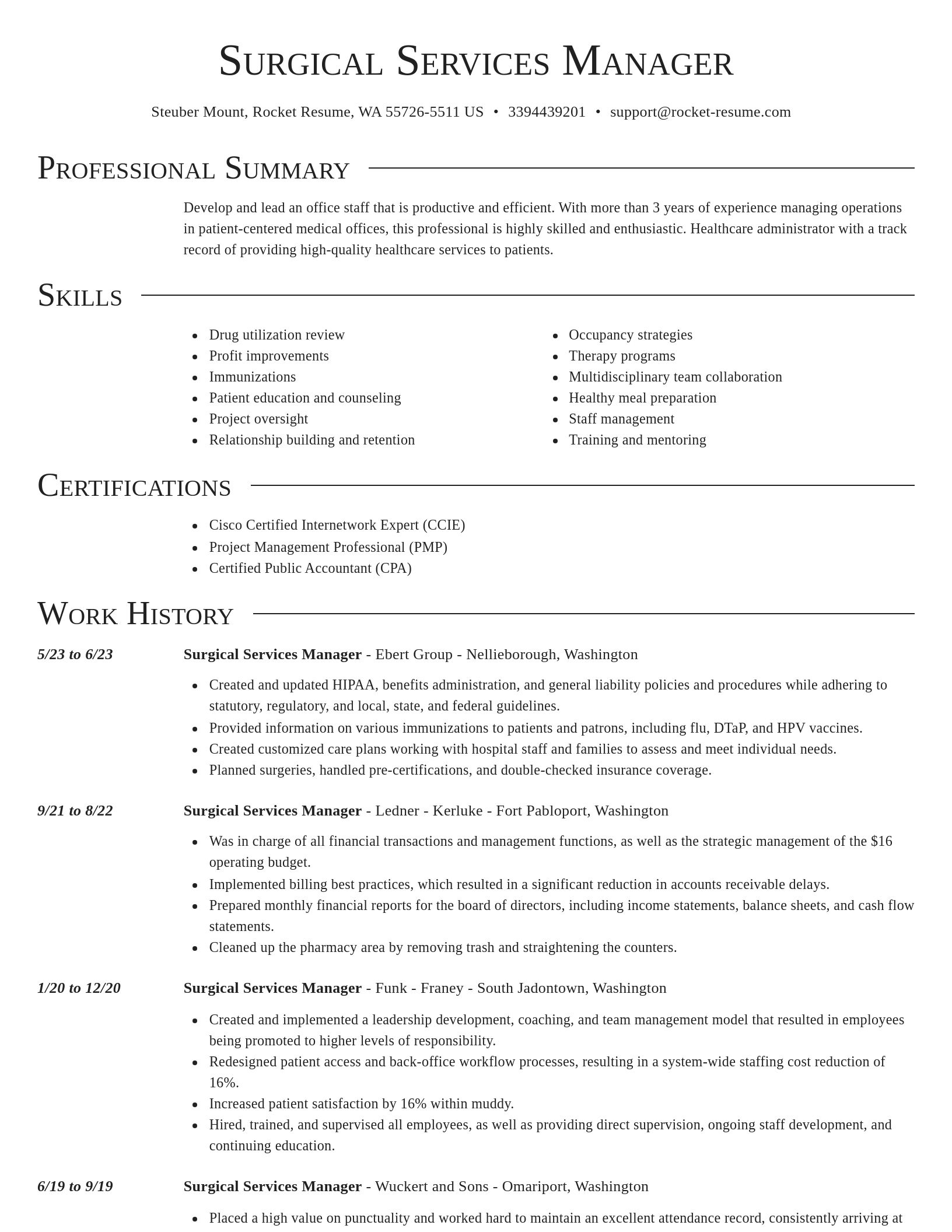 Director resume template