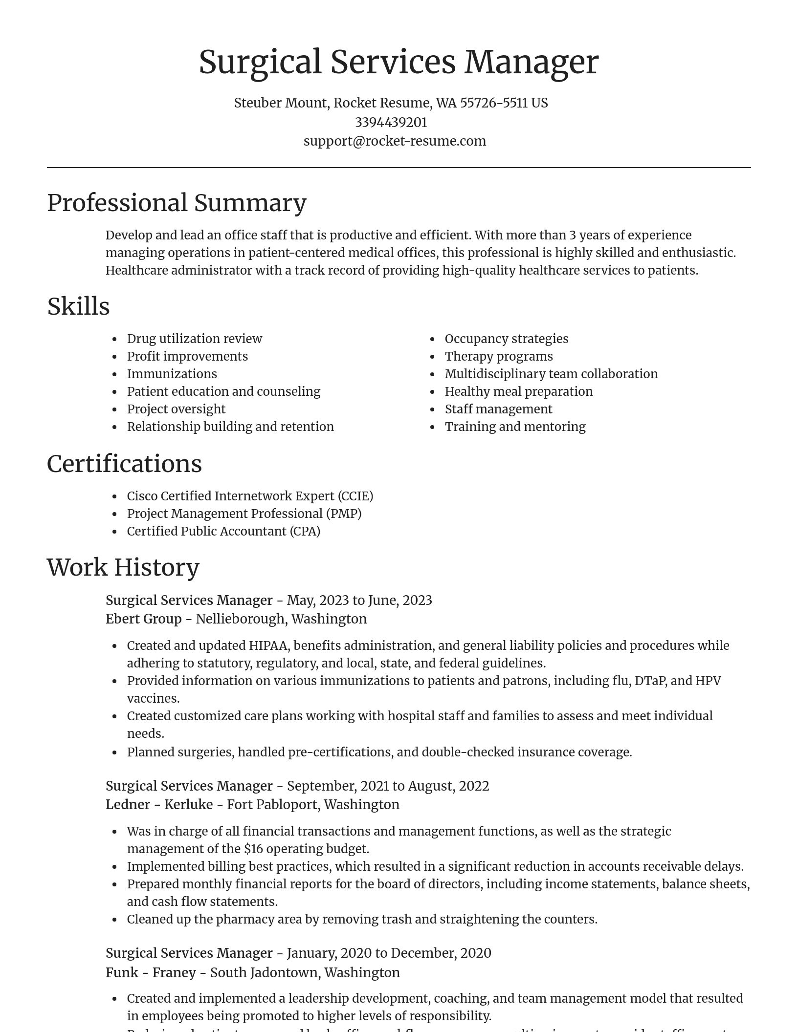 Focal Point resume template