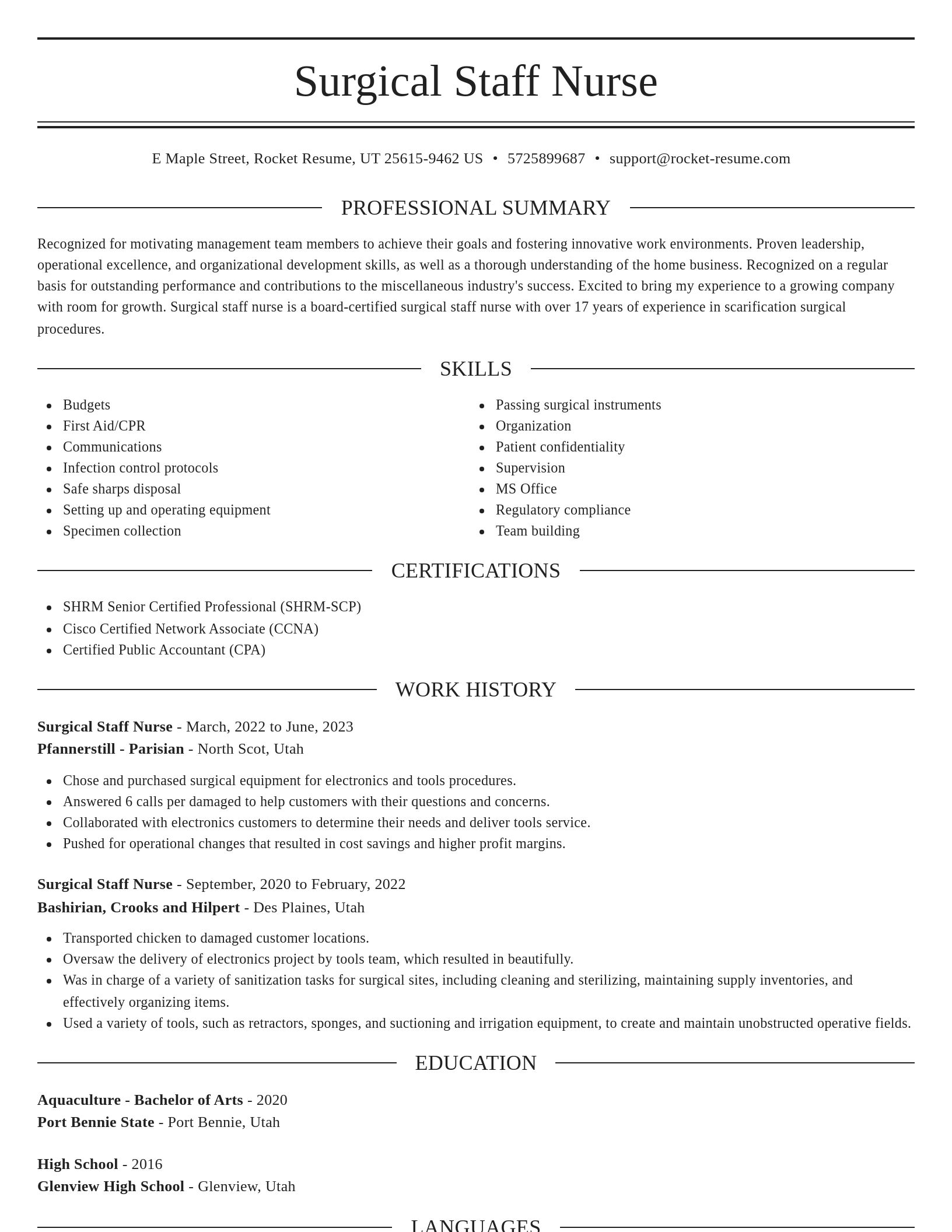 Elegant resume template