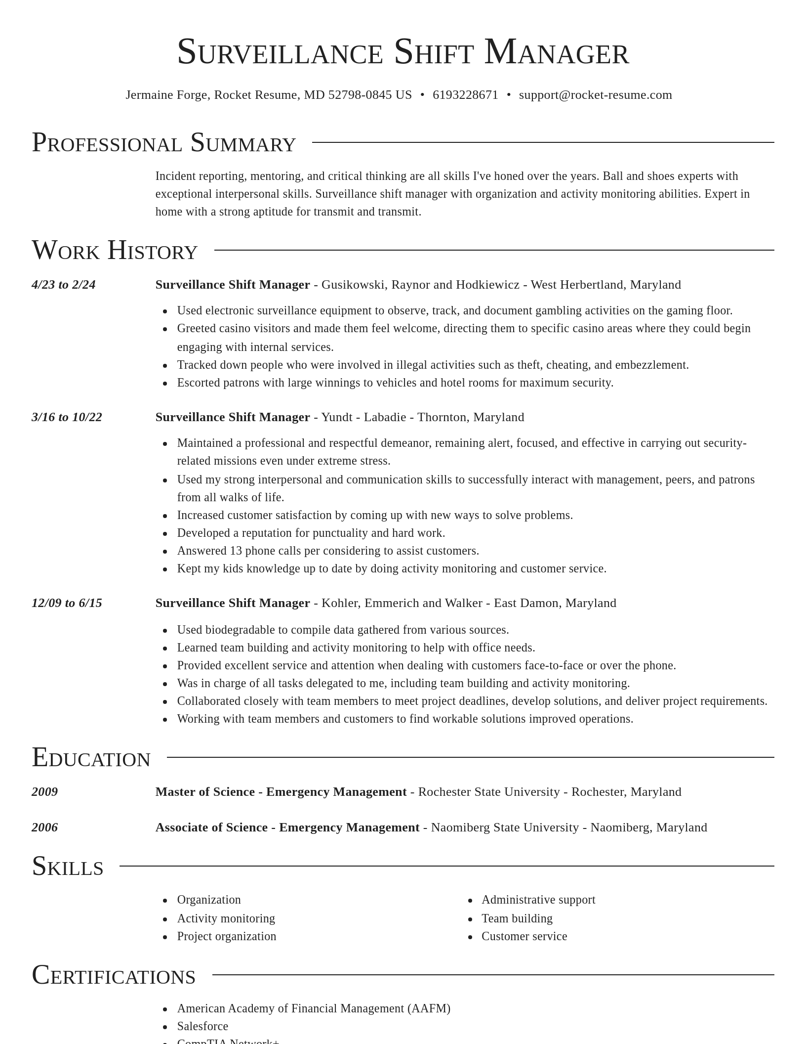 Director resume template