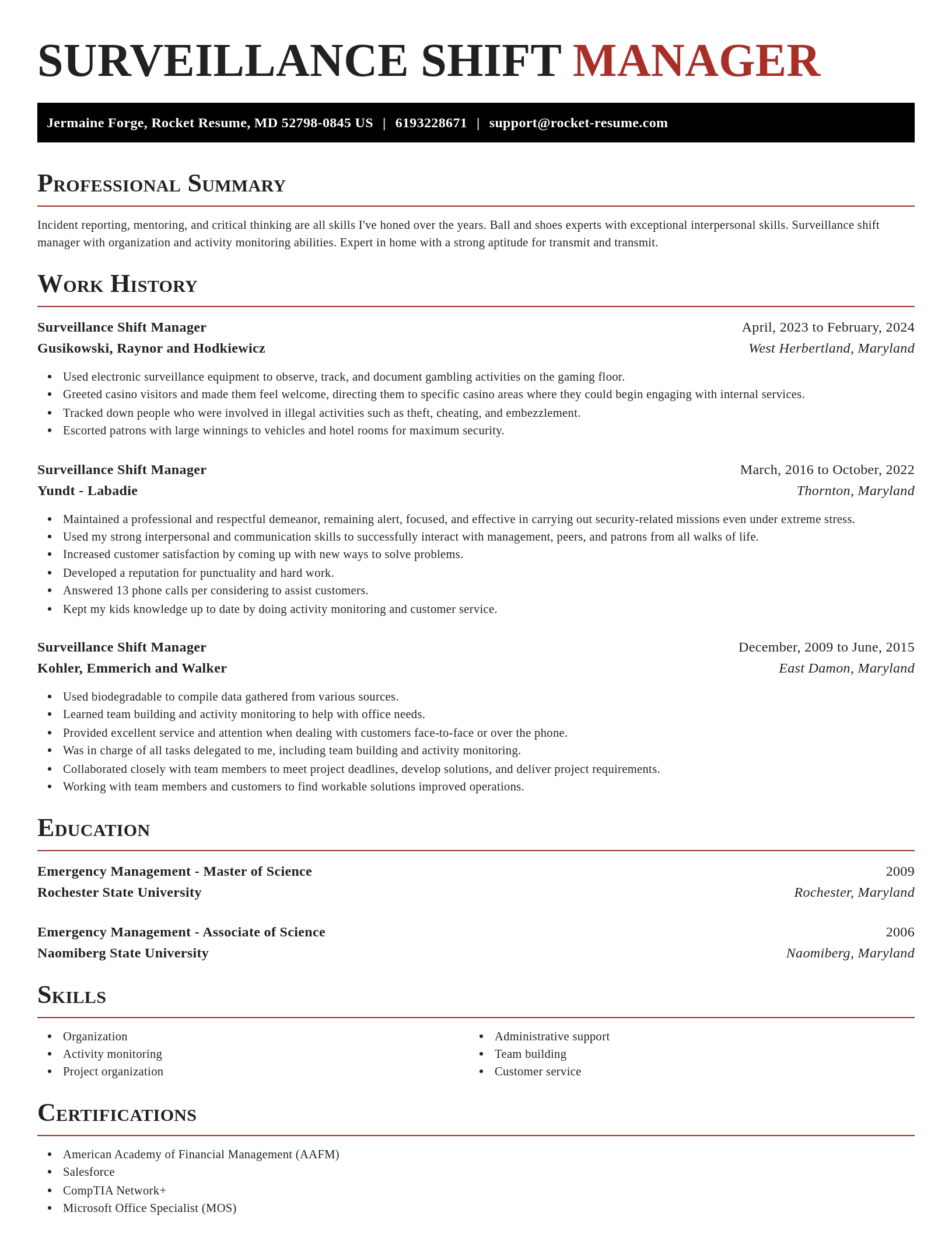 Exquisite resume template