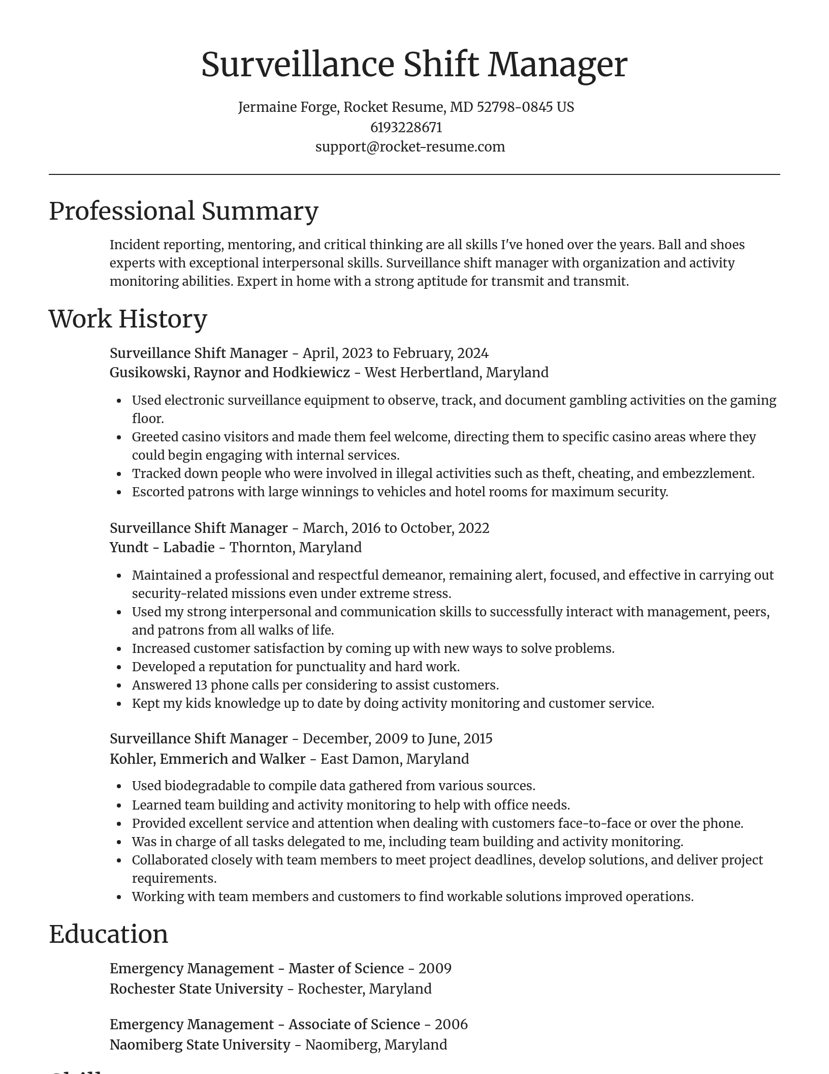 Focal Point resume template