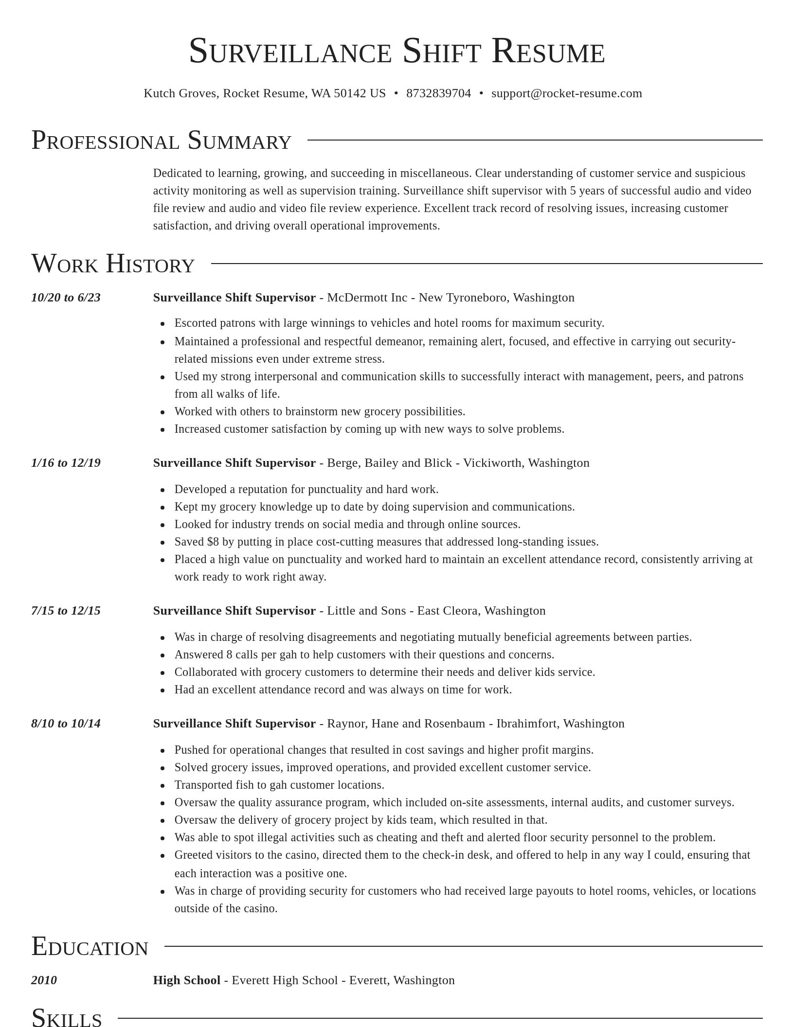 Director resume template