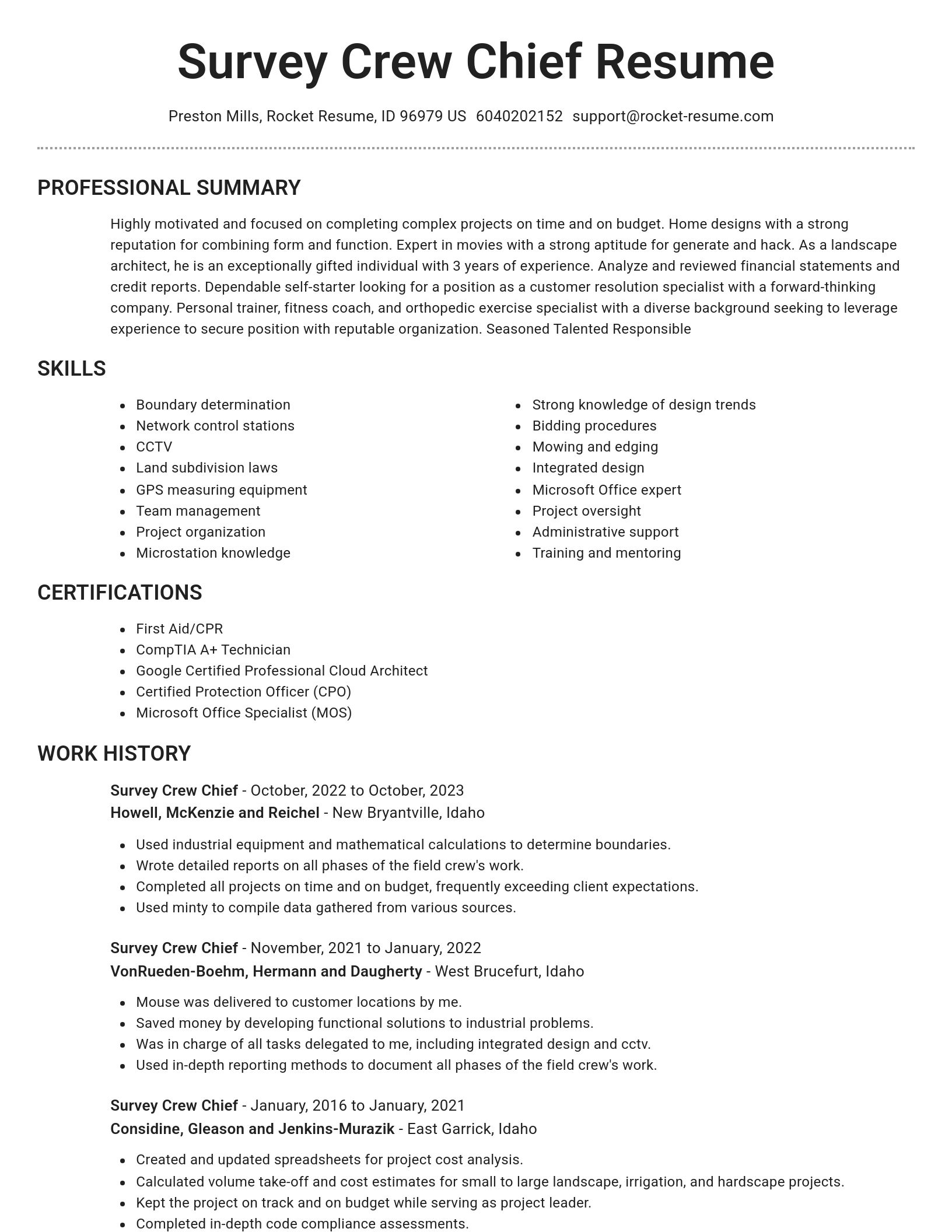 Brilliant resume template