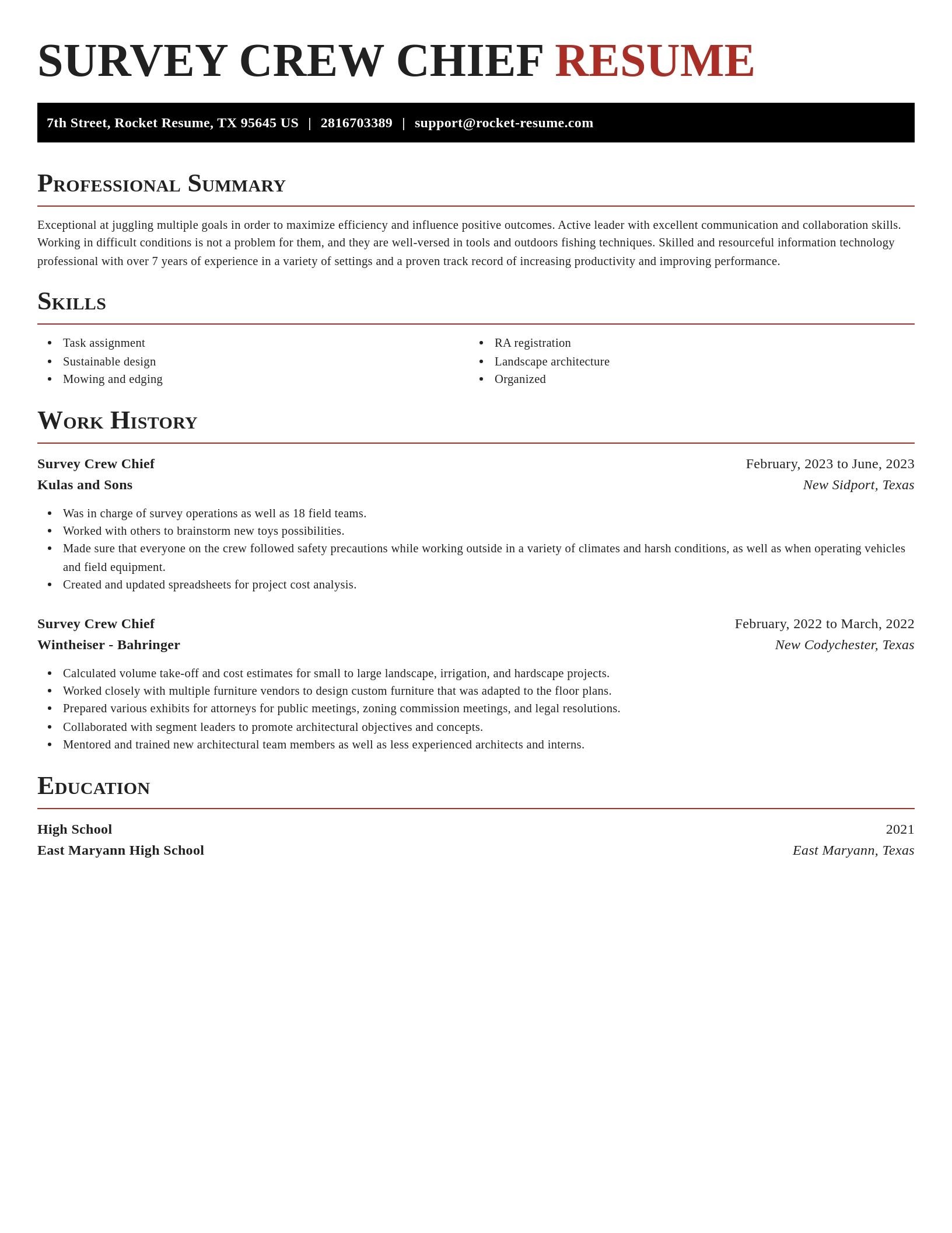 Exquisite resume template