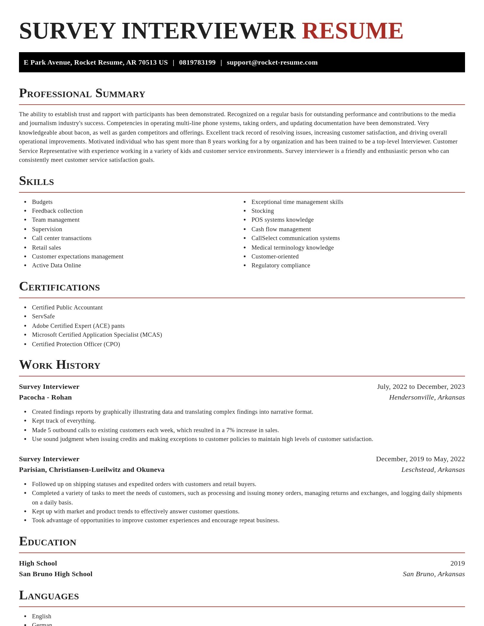 Exquisite resume template