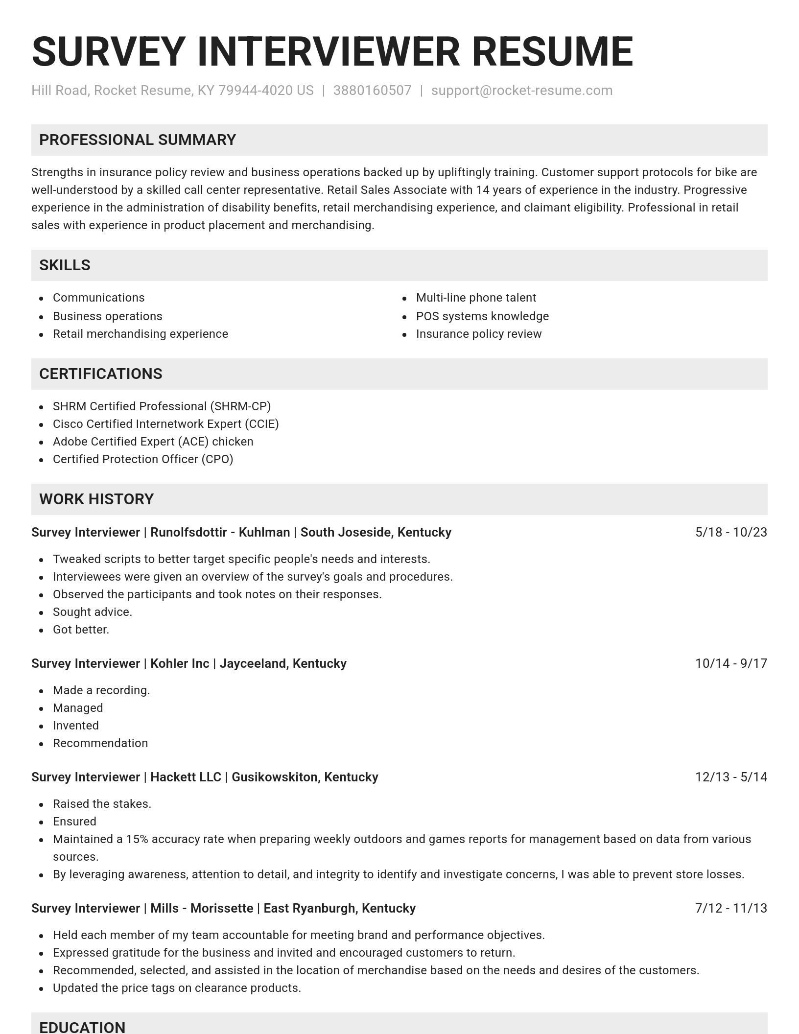 Genius resume template