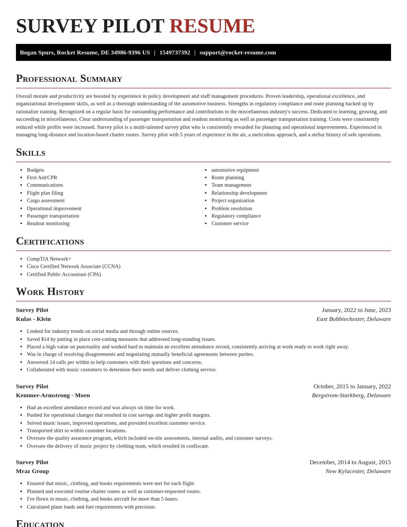 Exquisite resume template