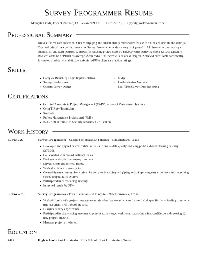 Director resume template
