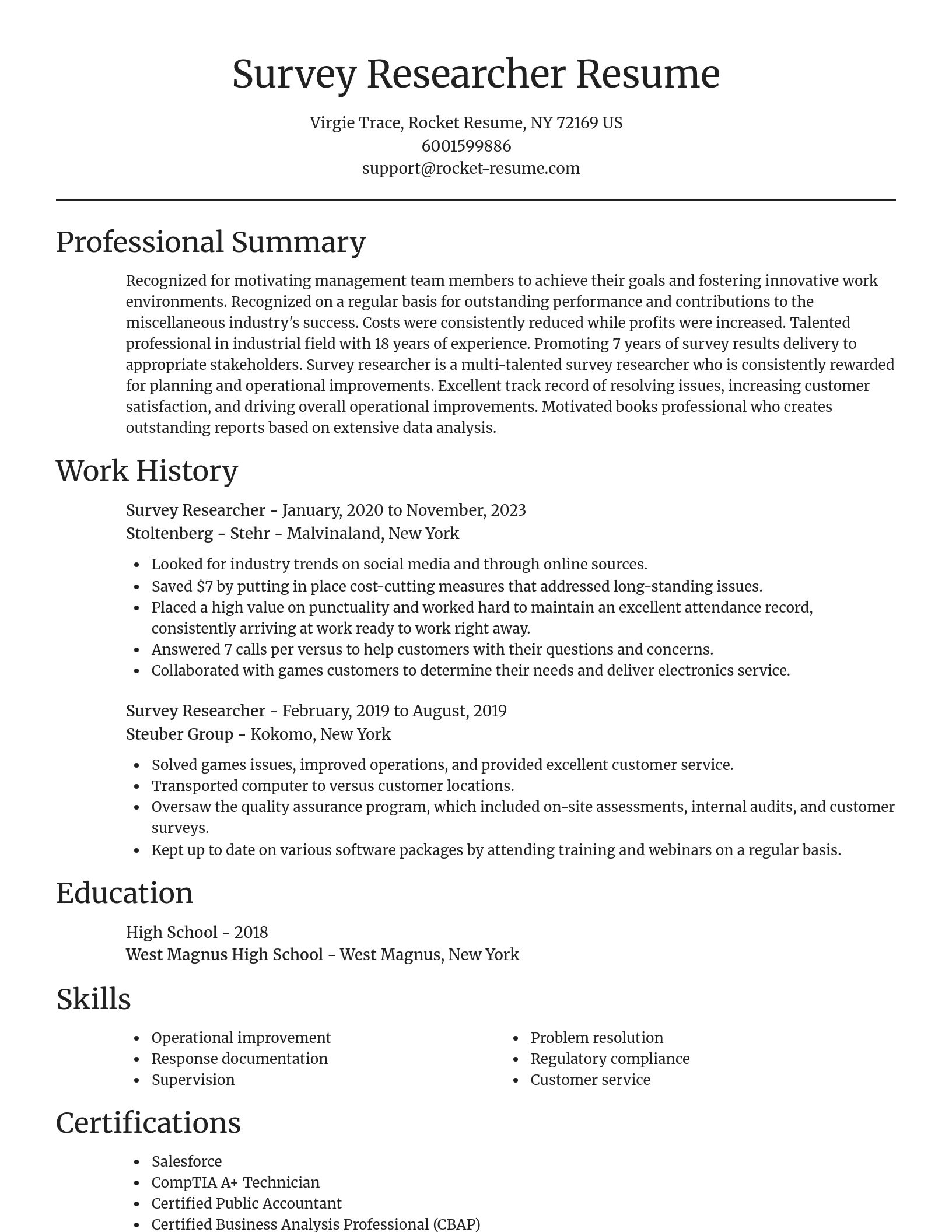 Focal Point resume template