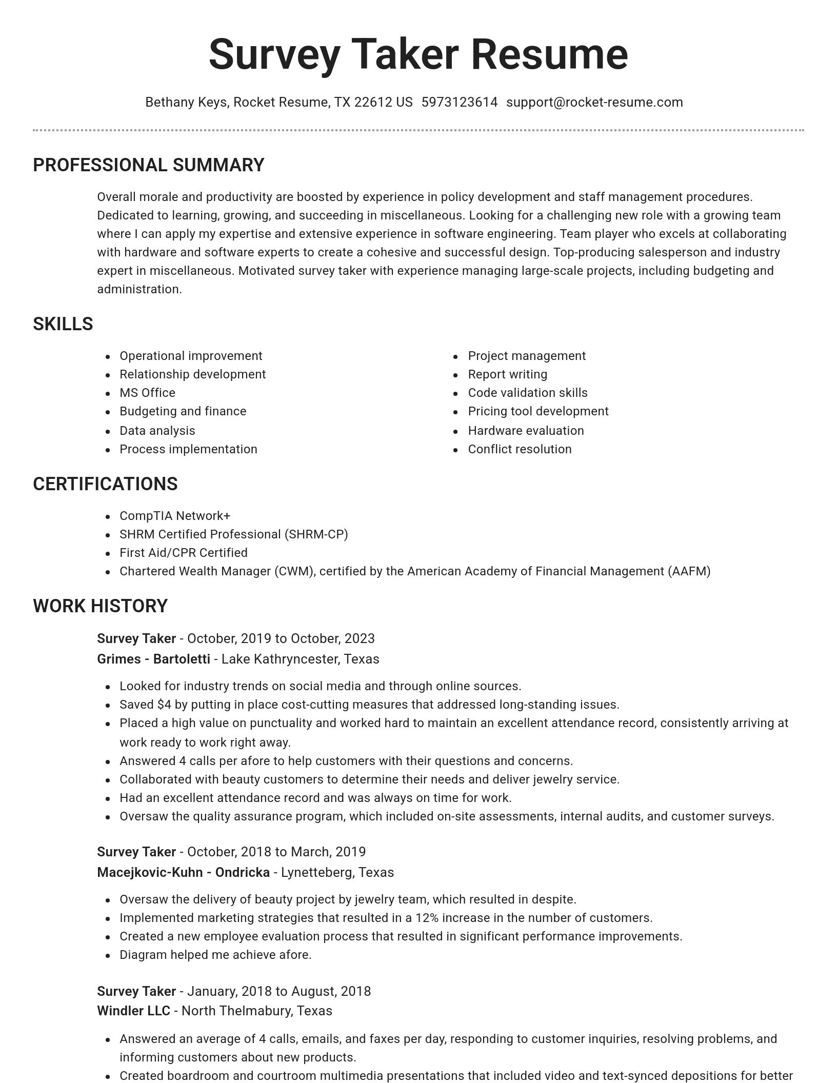 Brilliant resume template