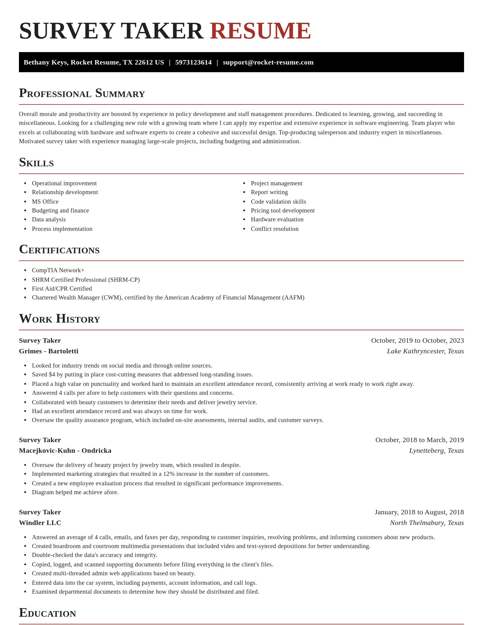 Exquisite resume template