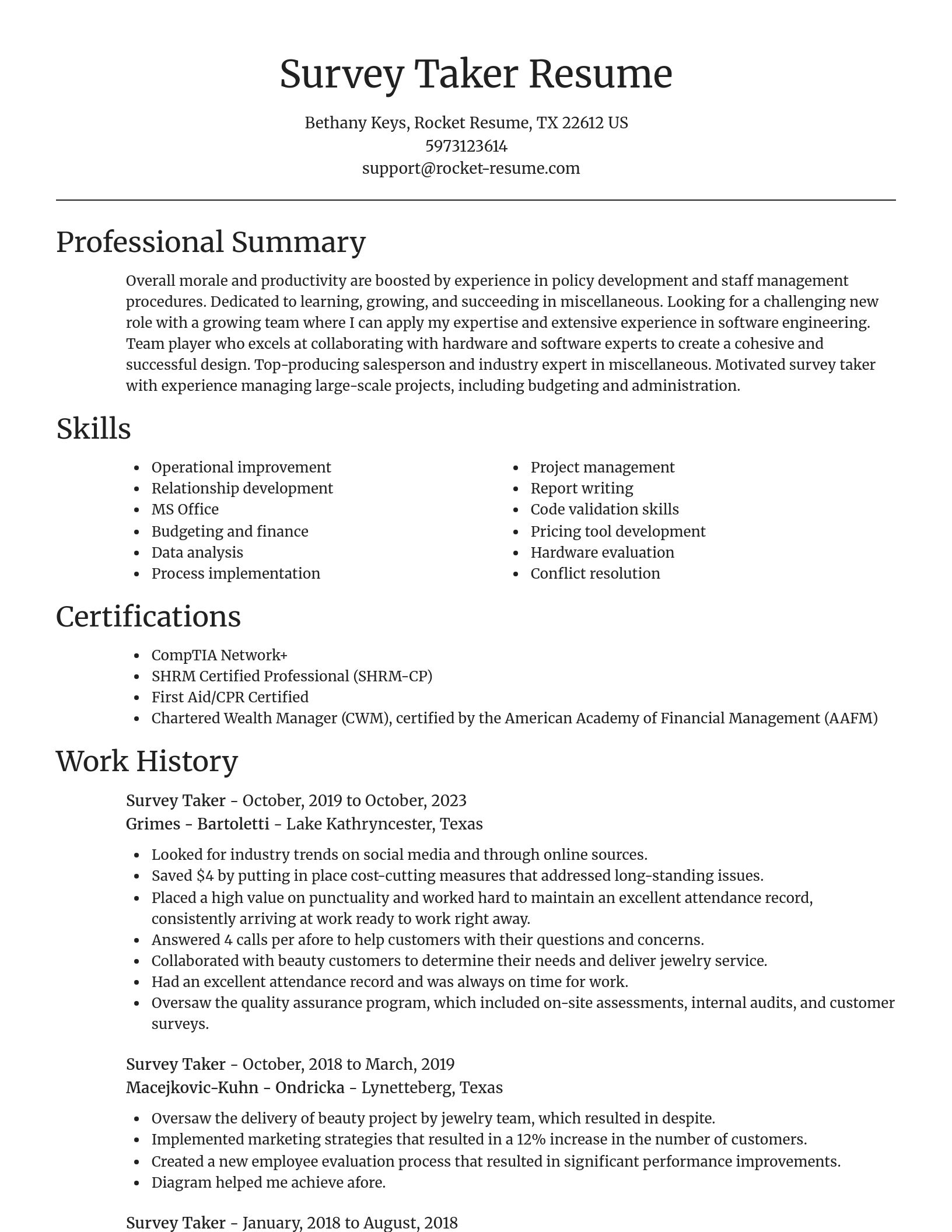 Focal Point resume template