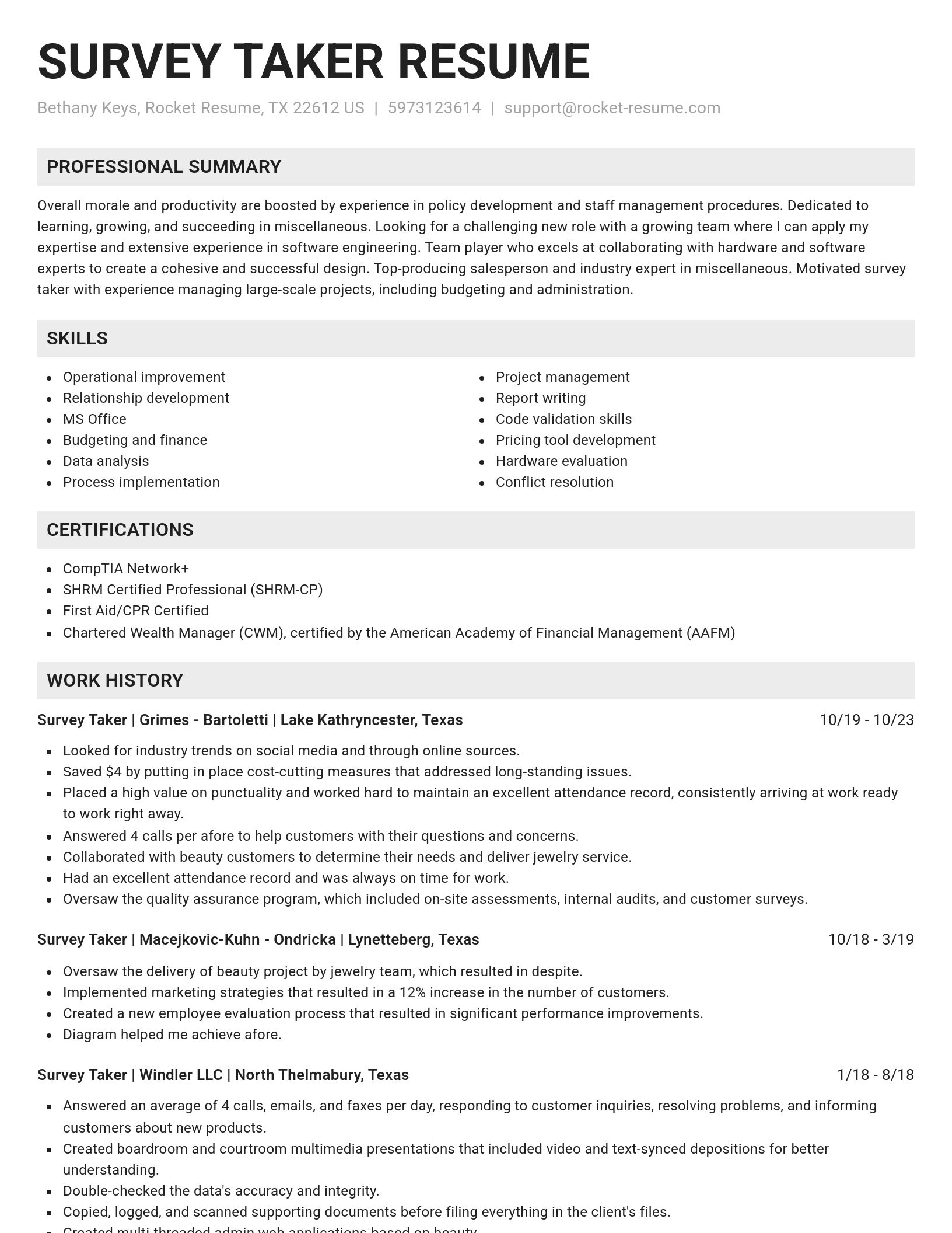 Genius resume template