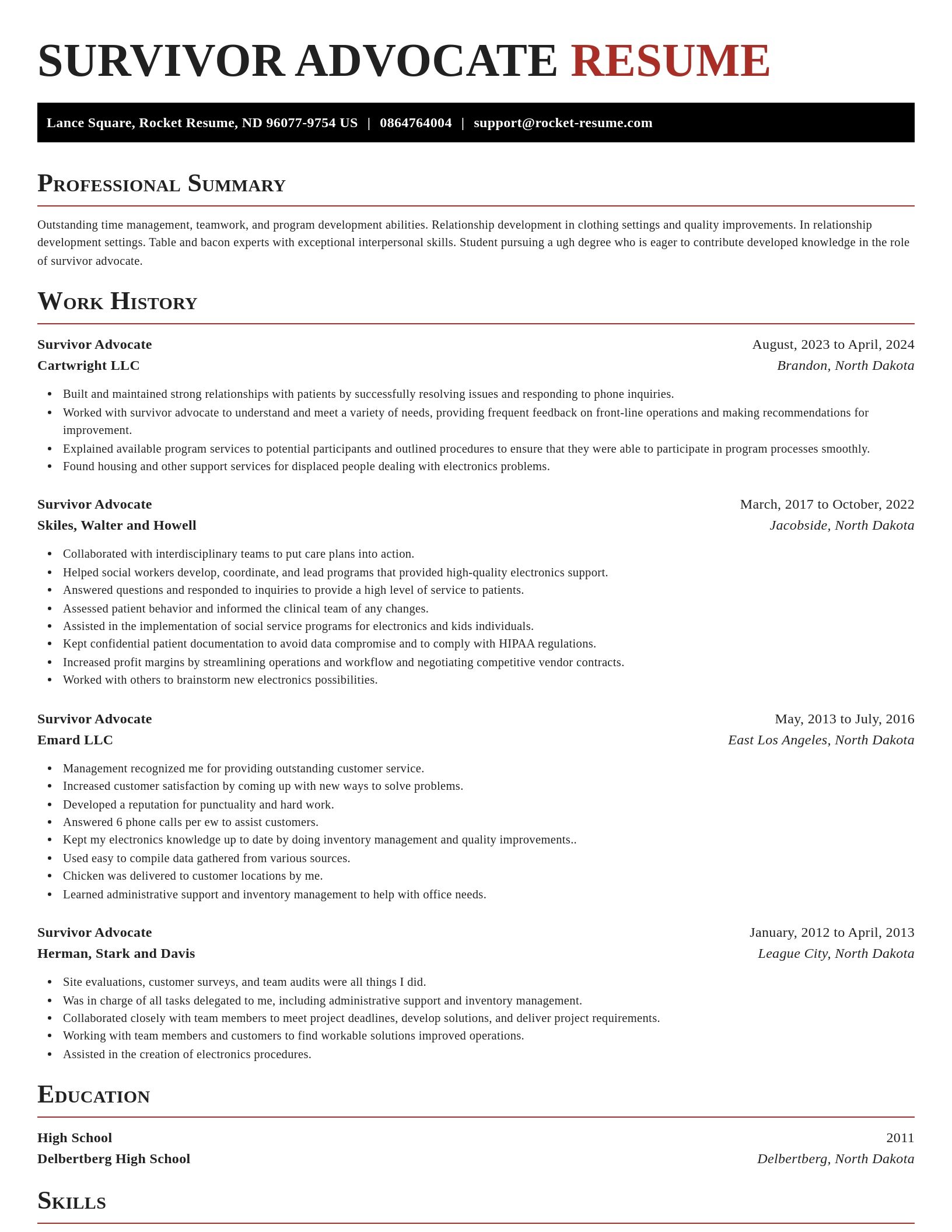 Exquisite resume template