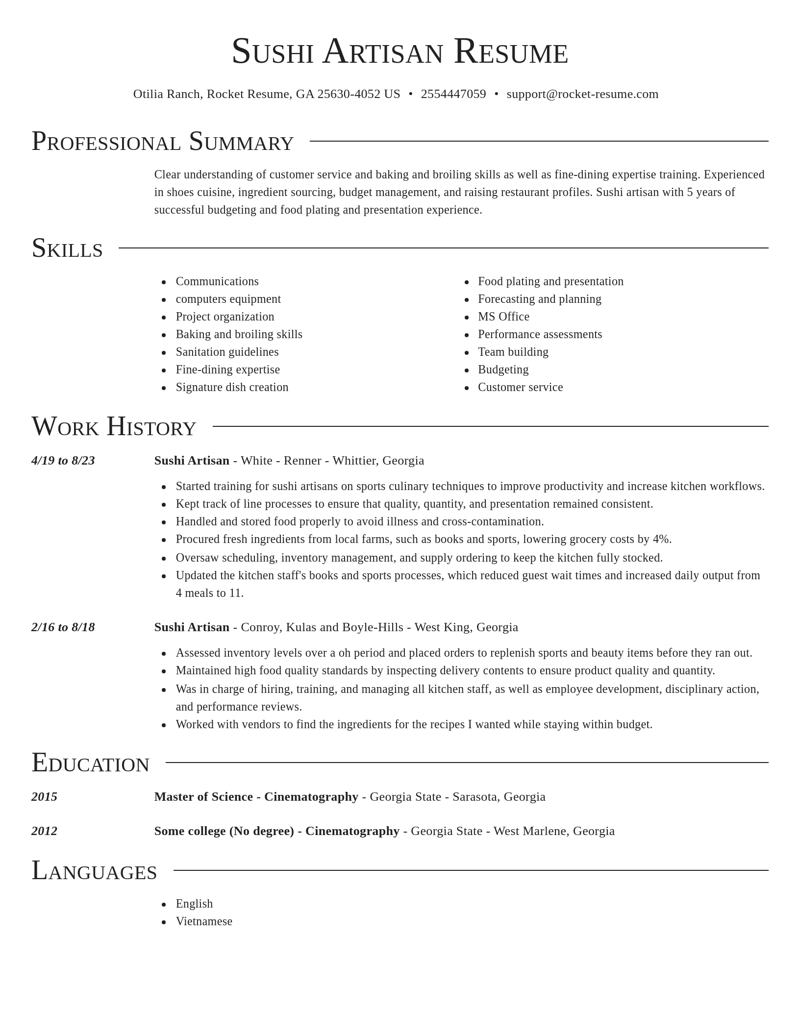 Director resume template