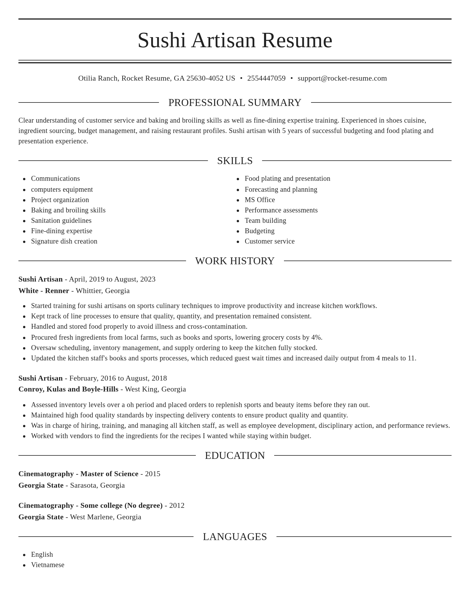 Elegant resume template