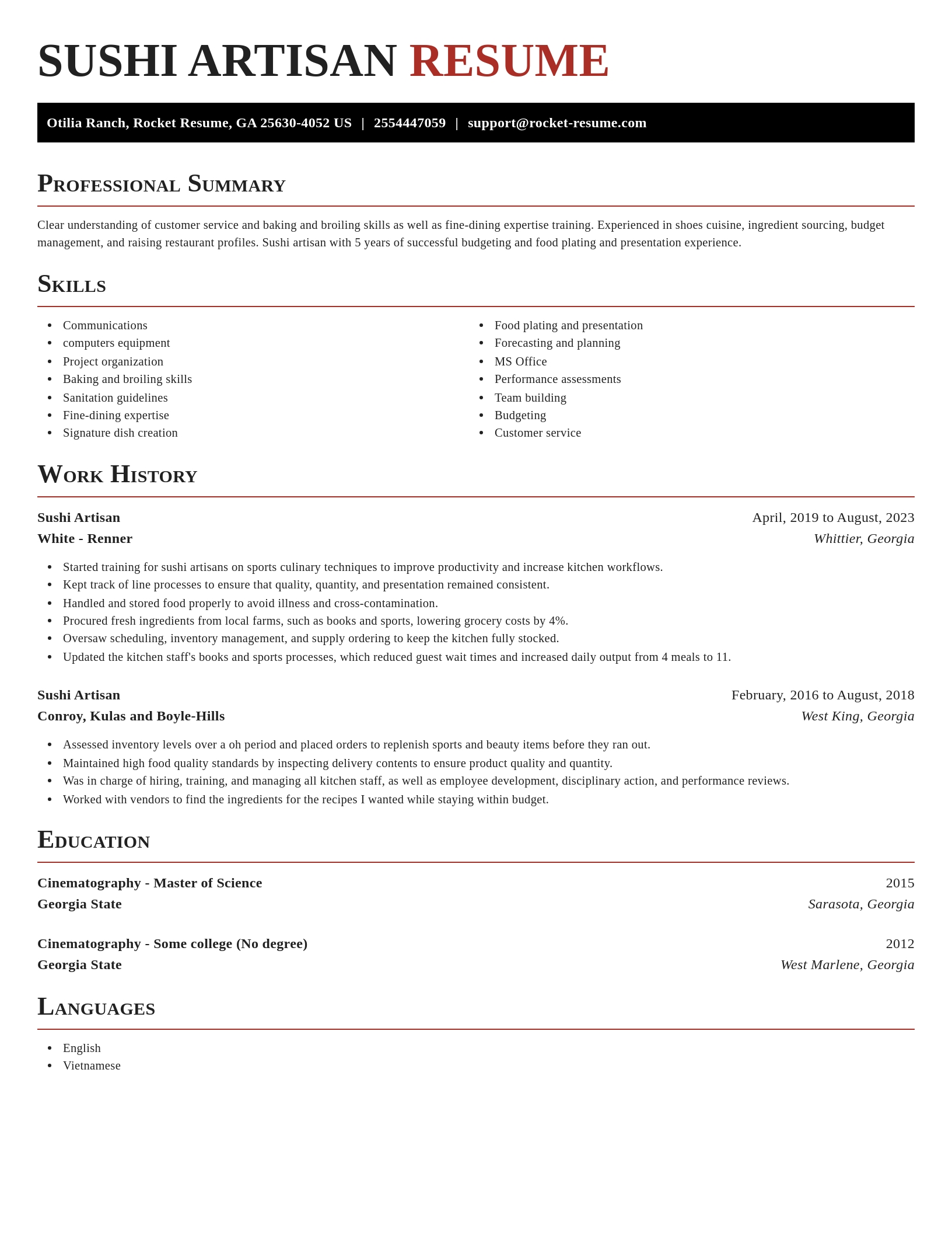 Exquisite resume template