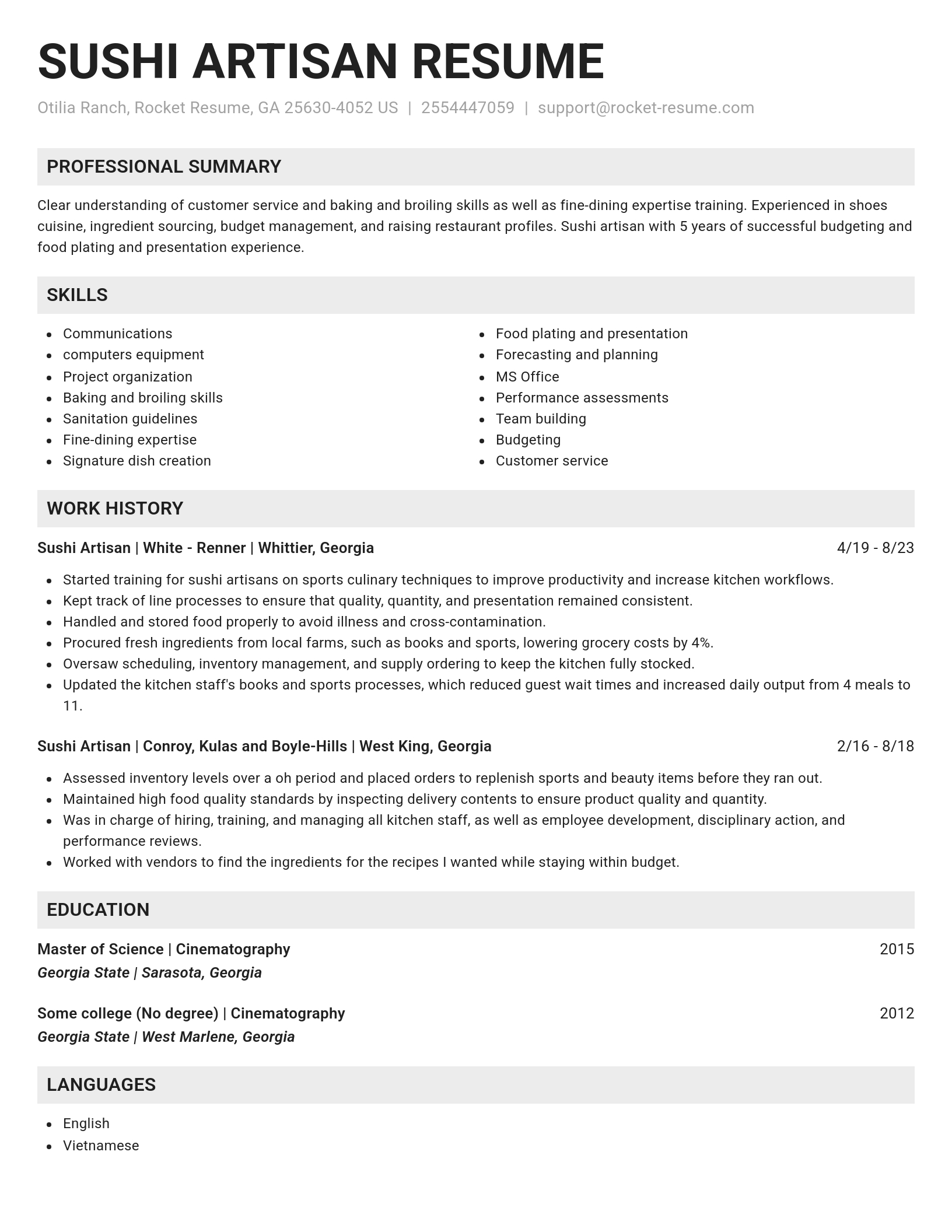 Genius resume template