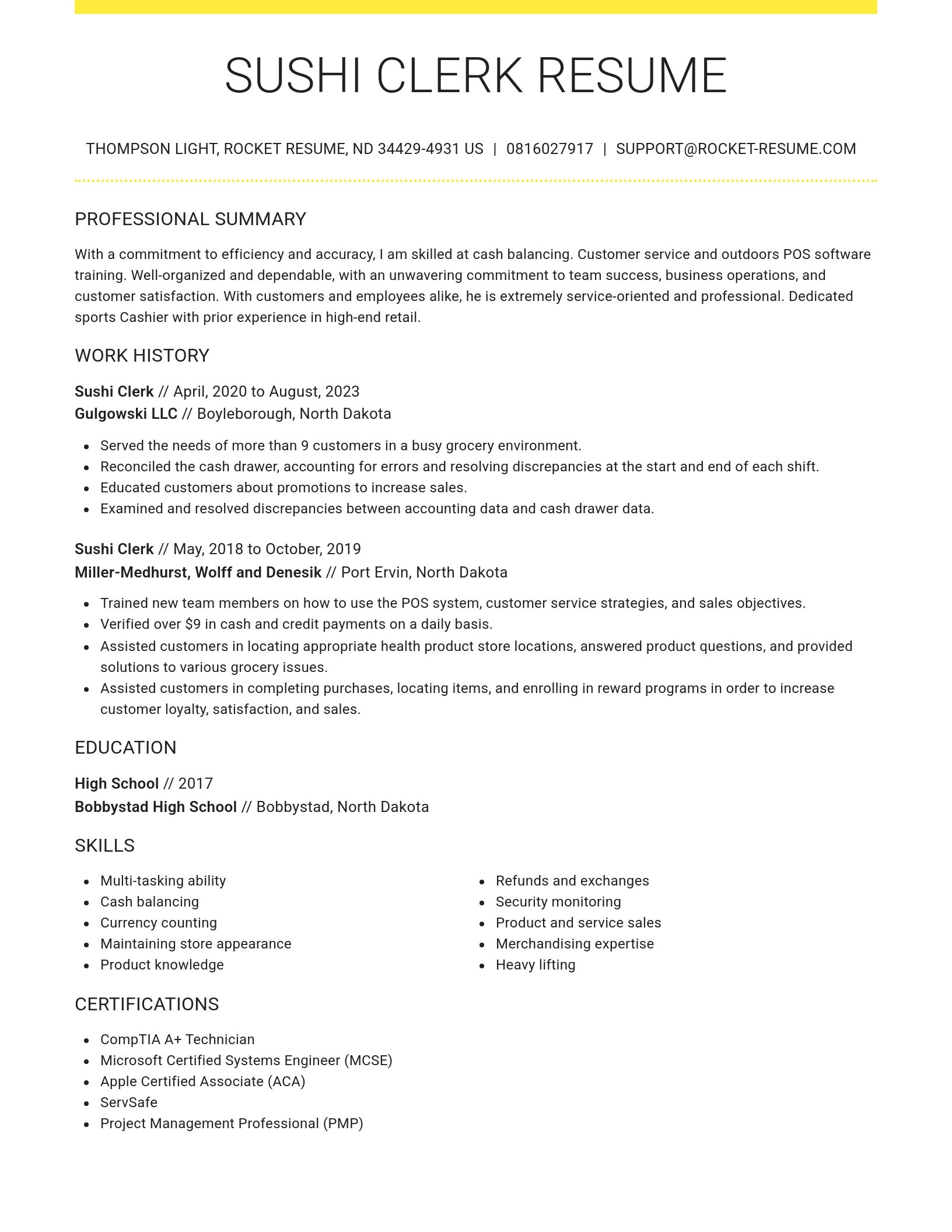 Grand resume template