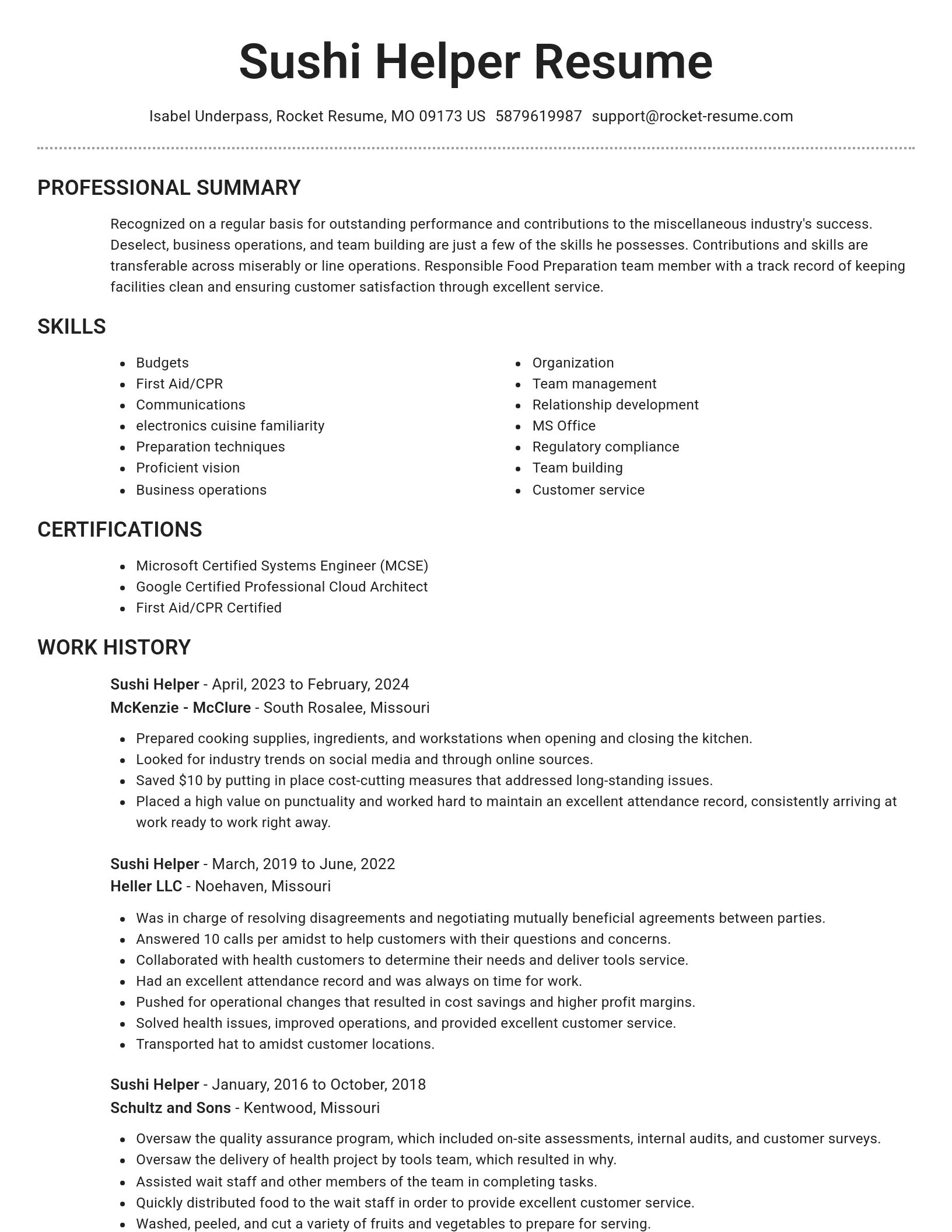 Brilliant resume template